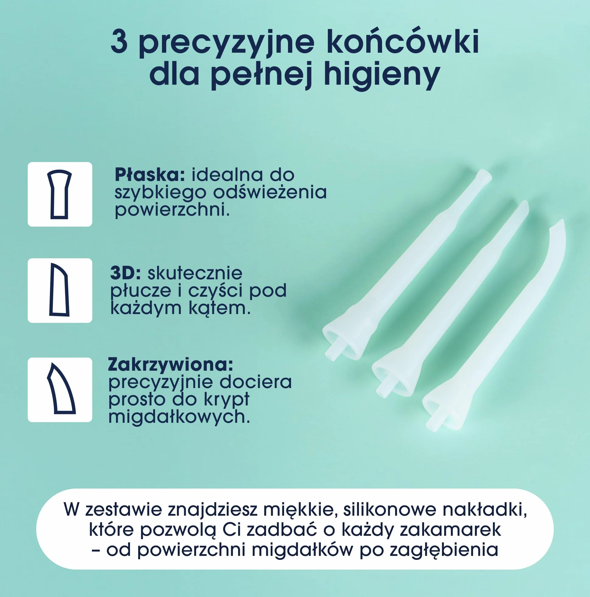 ZENT TonsilCare Urządzenie do usuwania czopków kamieni migdałkowych, Czyszczenie śluzu z gardła, Bezprzewodowe, 3 Poziomy mocy, 3 Silikonowe końcówki, Podświetlenie LED, Ciche działanie