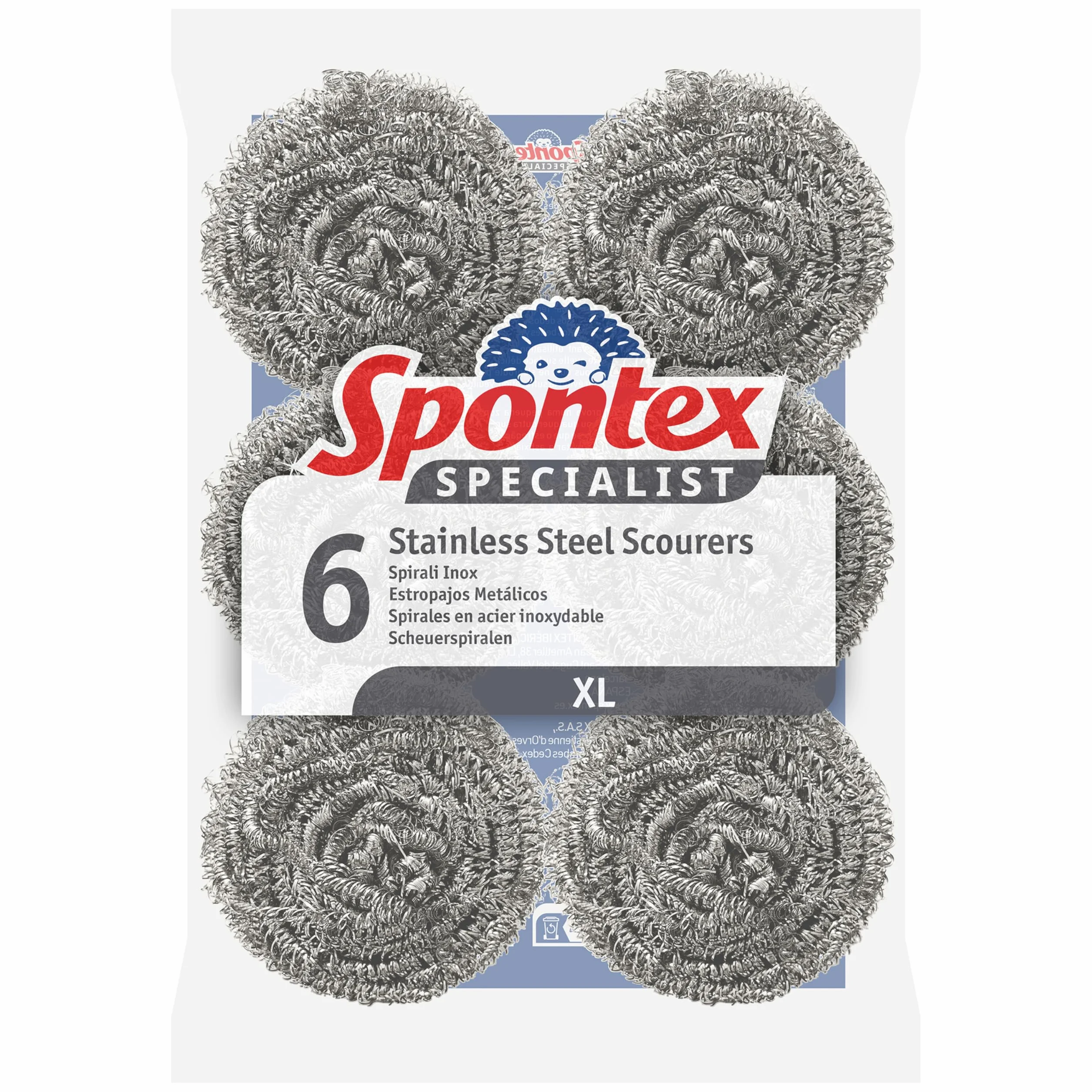 Spontex czyściki ze stali nierdzewnej XL 6 szt