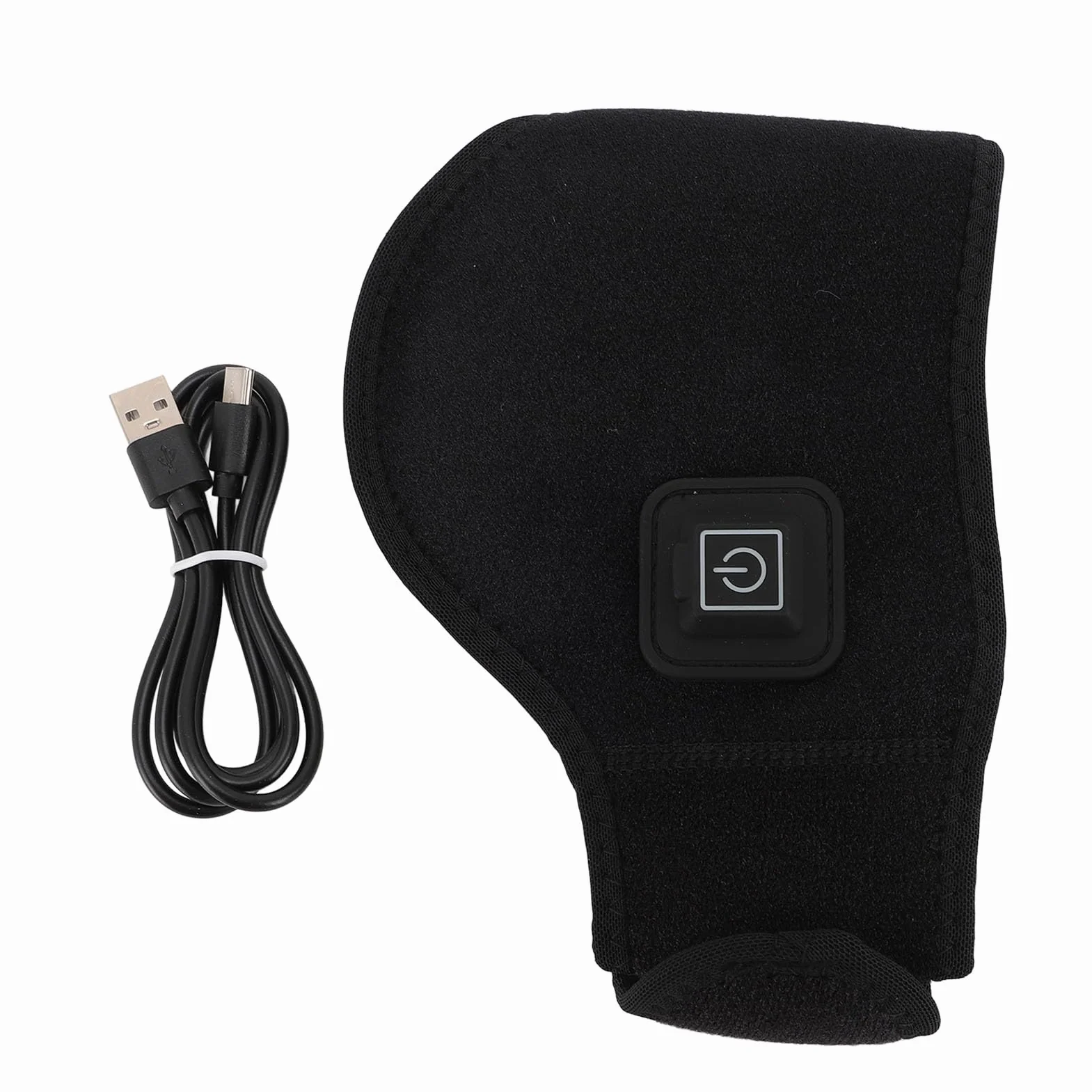 Podkładka Grzewcza na szyję USB Bezprzewodowa, Podgrzewana Orteza Podpórka Kołnierza Szyjnego z wyściółką z regulacją Temperatury Ogrzewania Haczyk Zapięcie Możliwość
