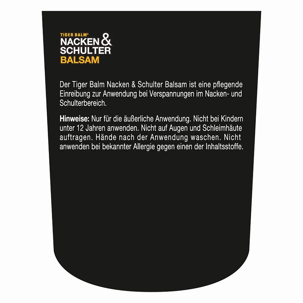 TIGER BALM Balsam do smarowania karku i ramion, naturalny balsam rozluźniający napięcie w okolicy karku i ramion, pielęgnujące działanie, idealny w podróży 50 g (2er Pack)