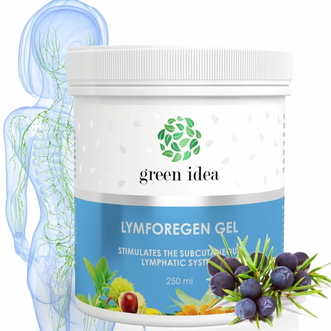 Green idea - Żel Lymforegen – drenaż limfatyczny i odwadniający – stymuluje układ limfatyczny 15 ziołami i olejkami eterycznymi – maść drenażowa – aktywna formuła ziołowa