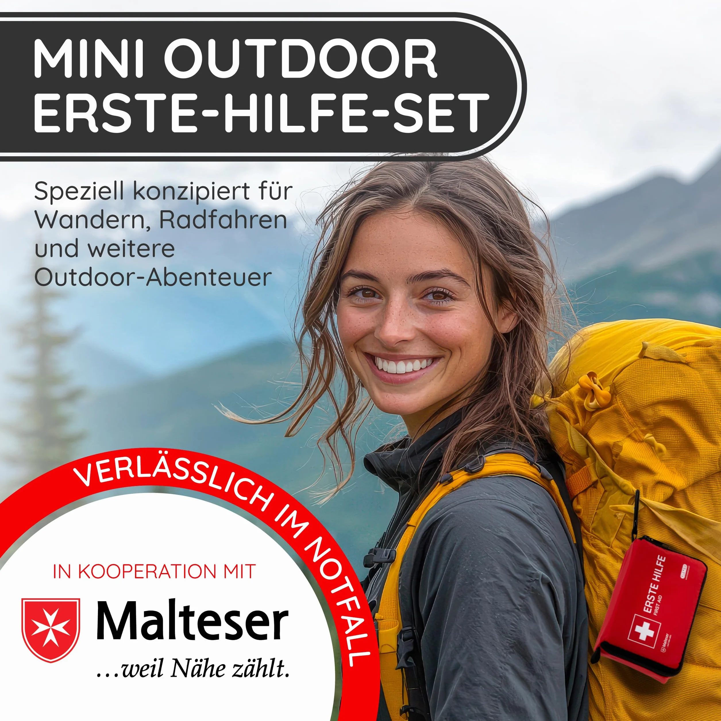 Mini apteczka pierwszej pomocy - outdoor - FLEXEO - rower - turystyka - podróż - mała - apteczka - w drodze - dla dzieci - mała