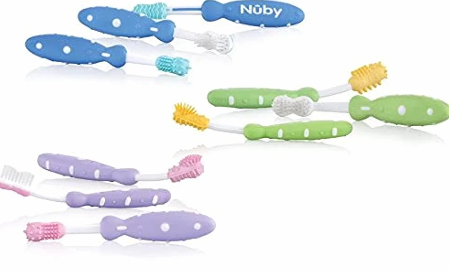 Nuby ID754 3-częściowy zestaw szczoteczek do zębów