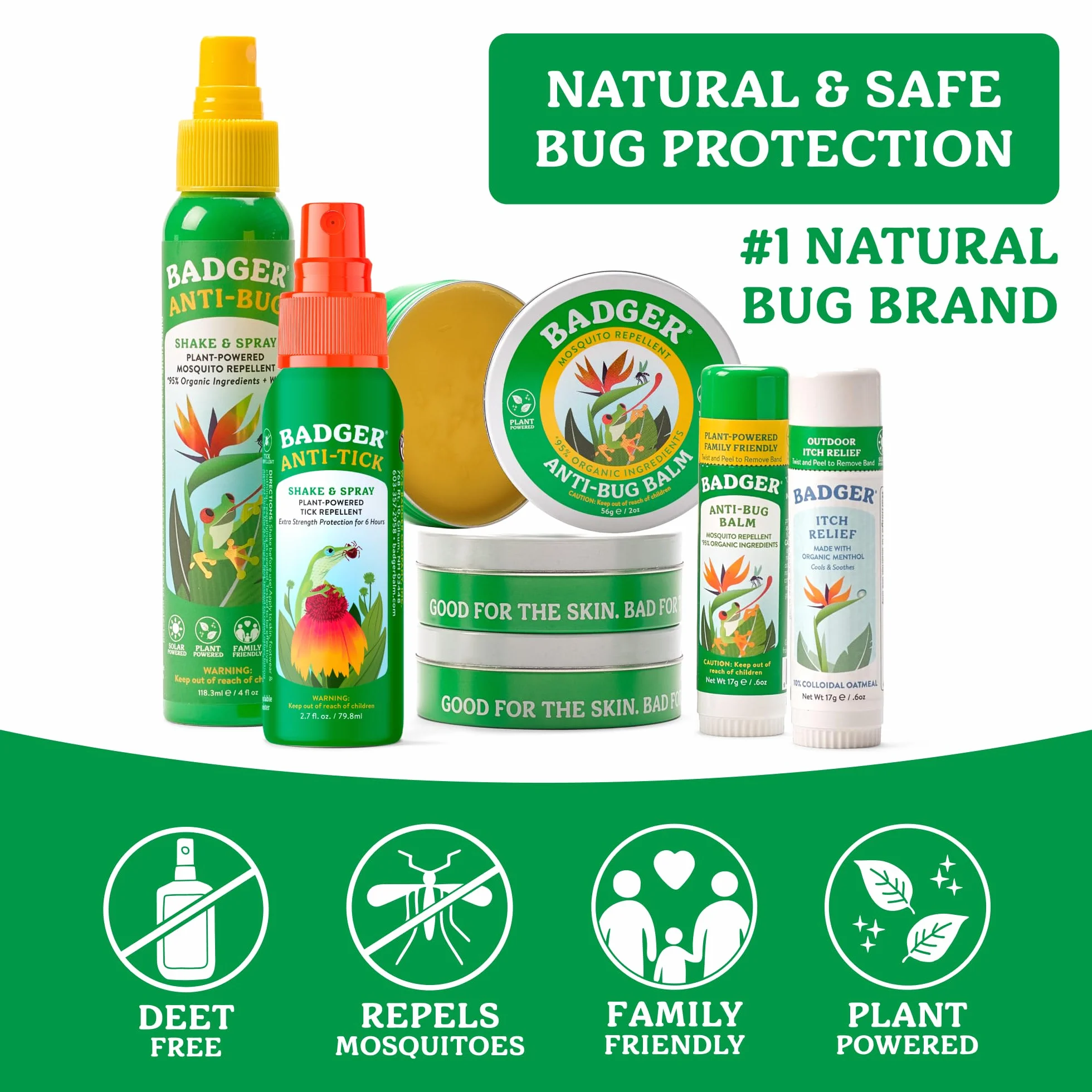 Badger Balm Anti Bug Shake & Spray Travel - 2,7 oz