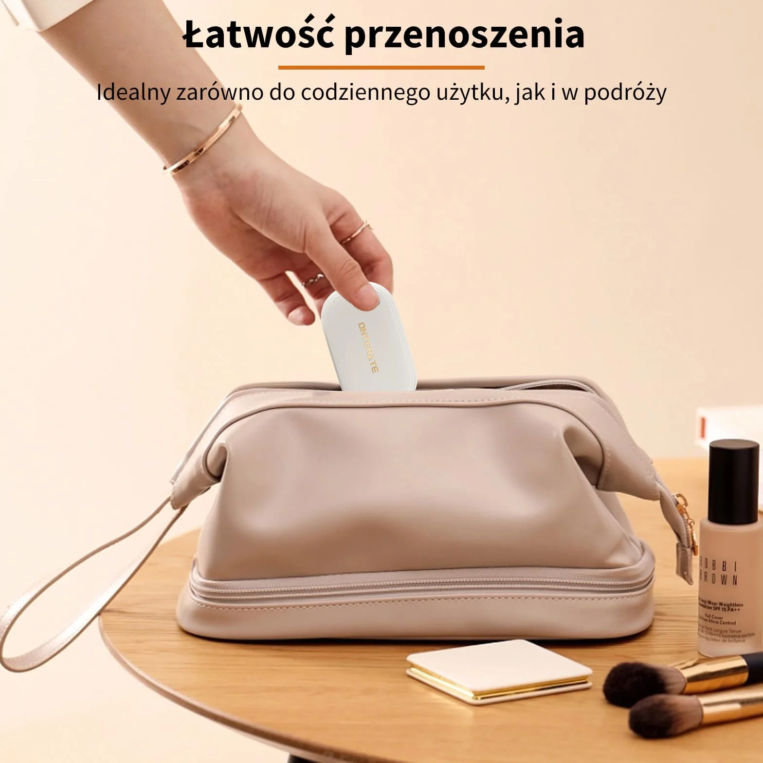 ONTERATE Małe Pudełko na Tabletki, 3 Komorowe Etui na Tabletki do Torebki, Wyjmowany Organizer Podróżny na Tabletki, Wodoodporny Mini Pojemnik na Tabletki, Organizer na Leki i Witaminy (Czarny)