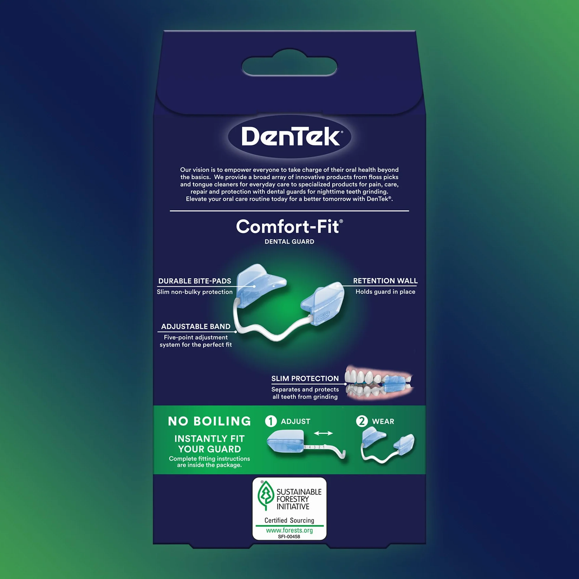 DenTek Comfort-Fit zestaw ochraniaczy dentystycznych | ochrona nocnego szlifowania zębów