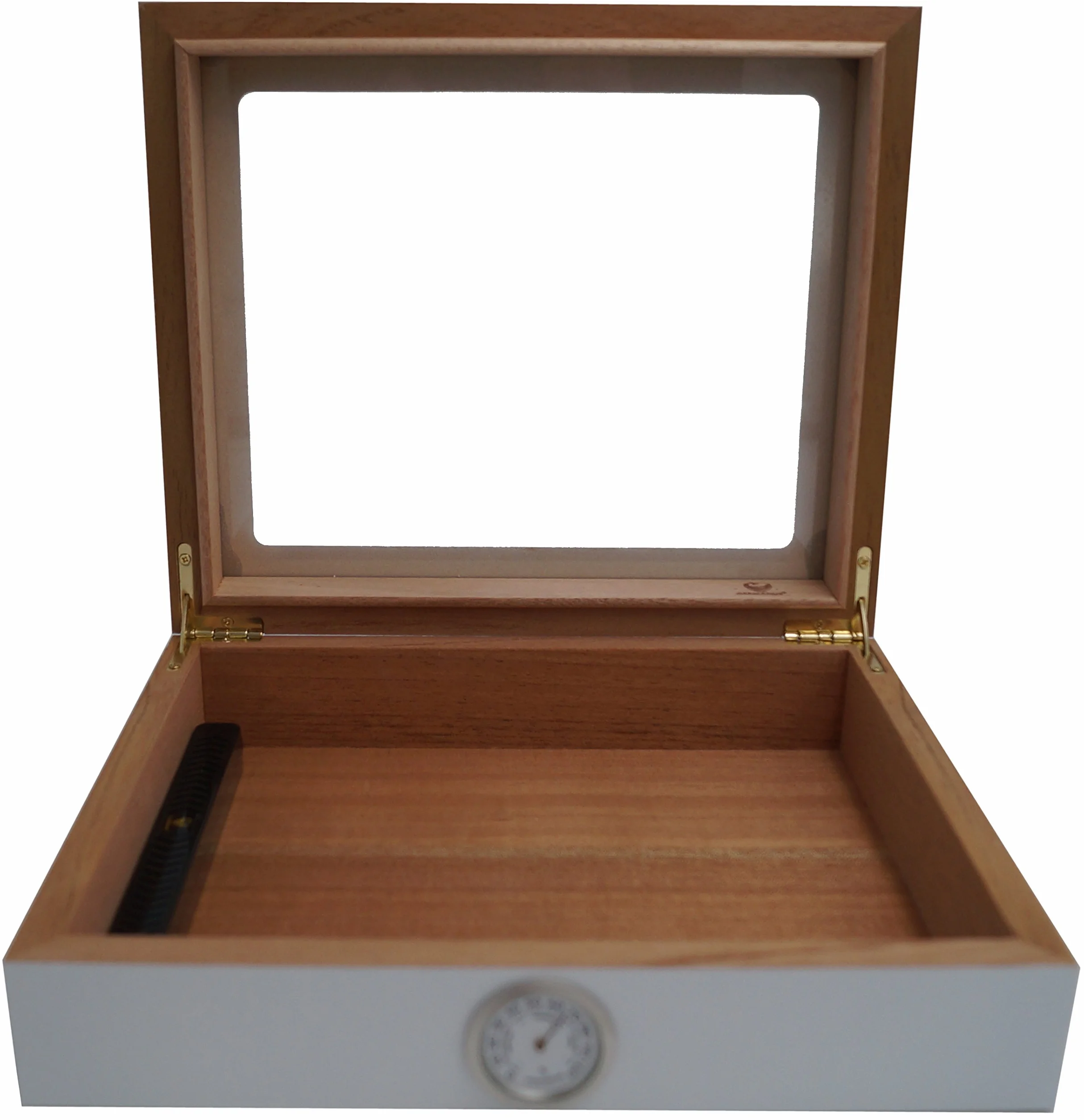GERMANUS Mensalla Humidor do cygar z higrometrem i nawilżaczem oraz podręcznikiem puste książki