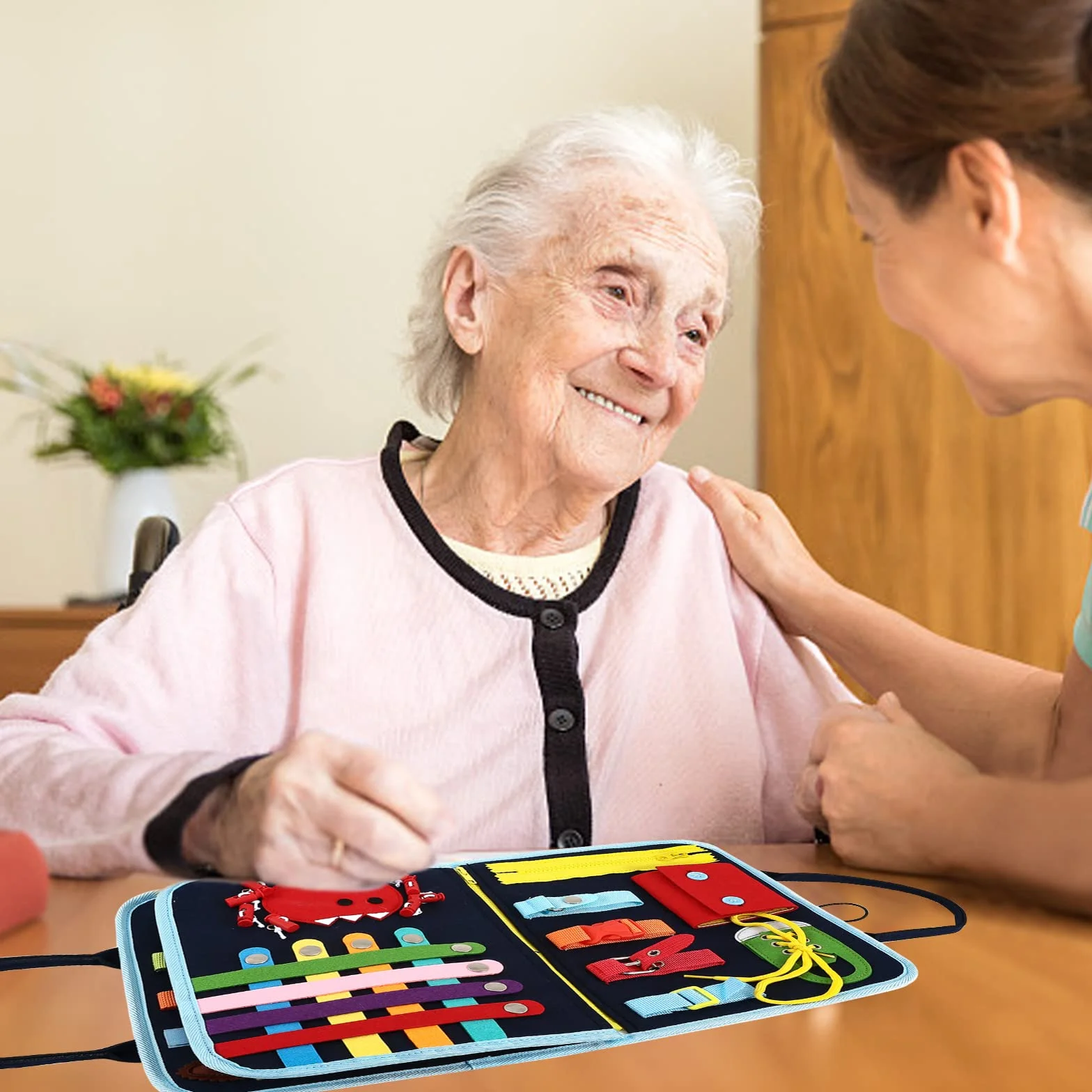Koc sensoryczny dla osób starszych z demencją Alzheimera, mata do aktywności autystycznej, łagodzenie lęku