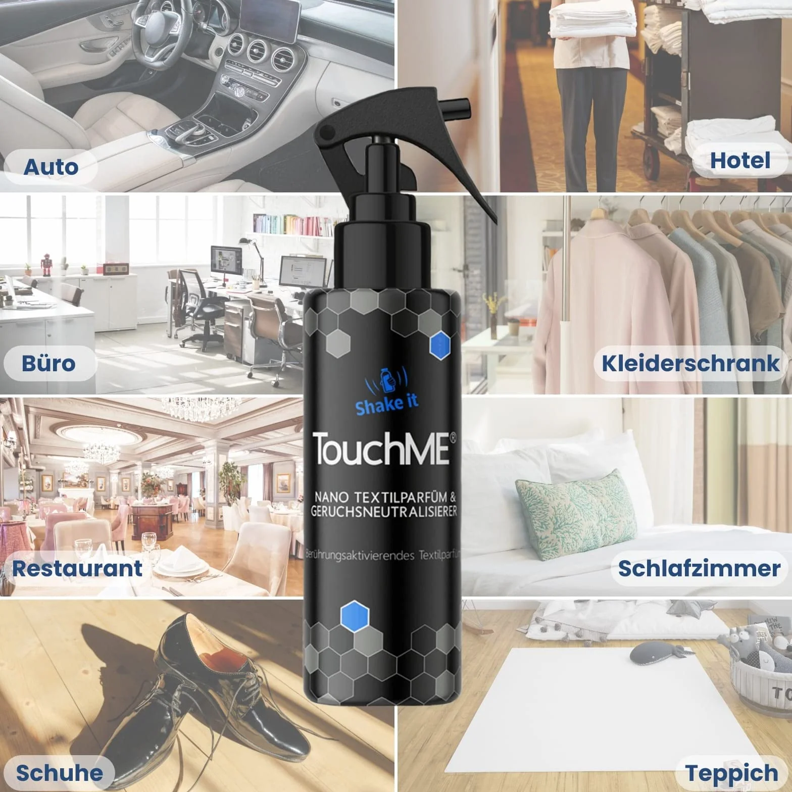 TouchME - Neutralizator i odświeżacz do tekstyliów w sprayu zapach