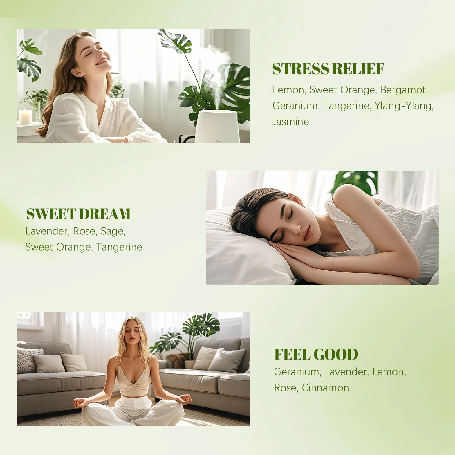 Zestaw olejków eterycznych 6 x 10 ml naturalny do aromaterapii SPA