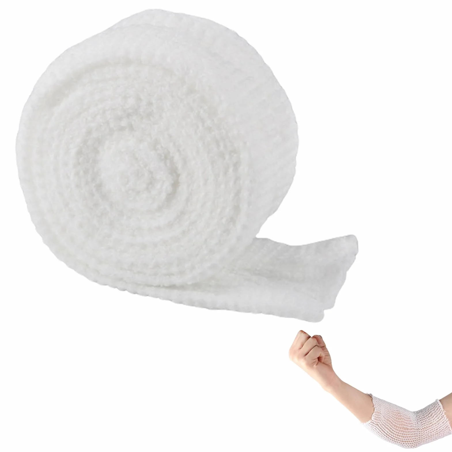 Elastyczny bandaż na wąż, 200 cm x 3,8 cm, bandaż siatkowy, elastyczna siatka, bandaż kompresyjny, bandaż kompresyjny, oddychający i wygodny bandaż mocujący