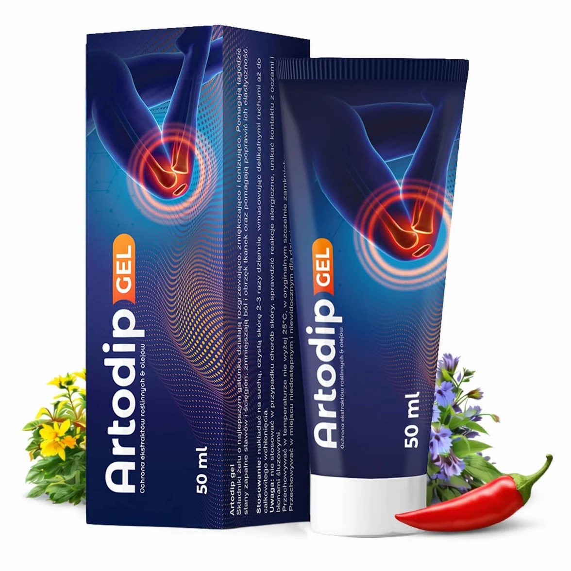 Premium – Czarci Pazur, Żywokost i Arnika – Intensywny Żel Rozgrzewający z Kapsaicyną do Pielęgnacji Stawów i Mięśni – 50ml