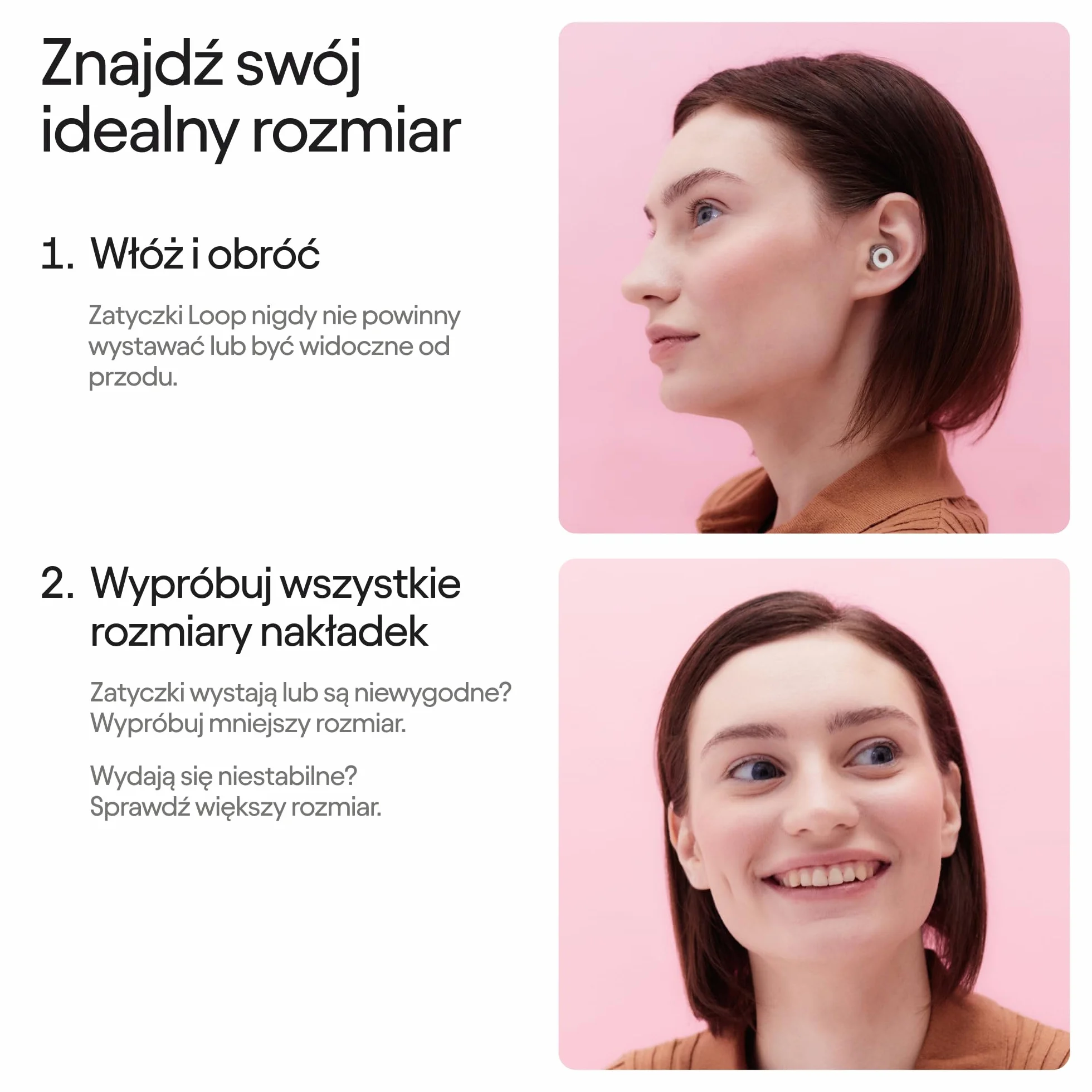 Loop Engage 2 Plus zatyczki do uszu tłumienie 16 dB Mute wyciszenie