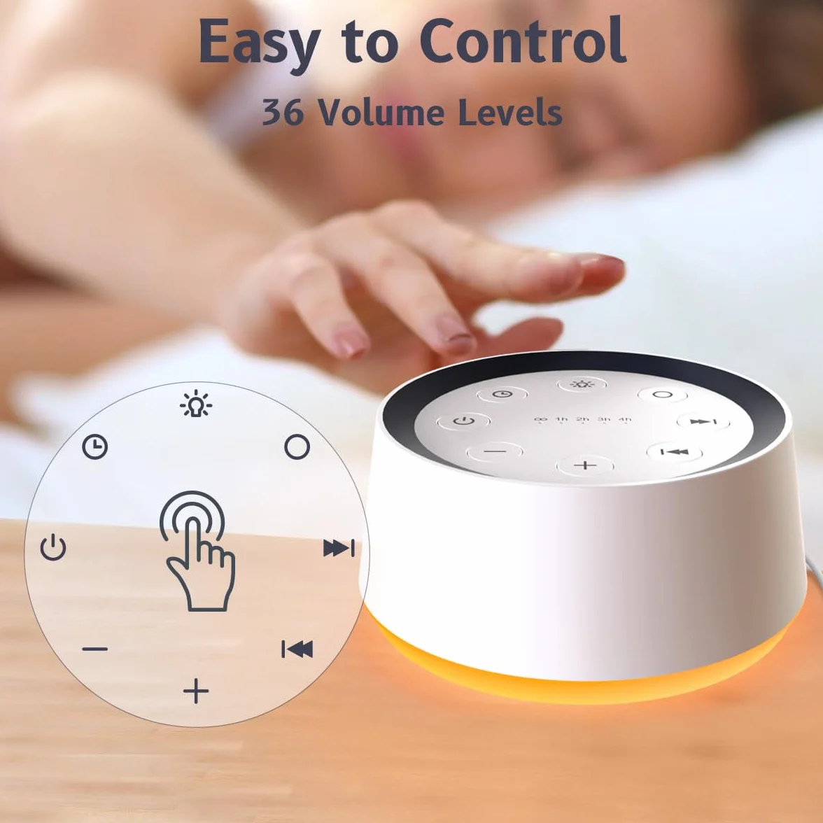 Maszyna dźwiękowa White Noise Machine 30 kojących dźwięków do spania 12 kolorów lampka nocna funkcja pamięci timer