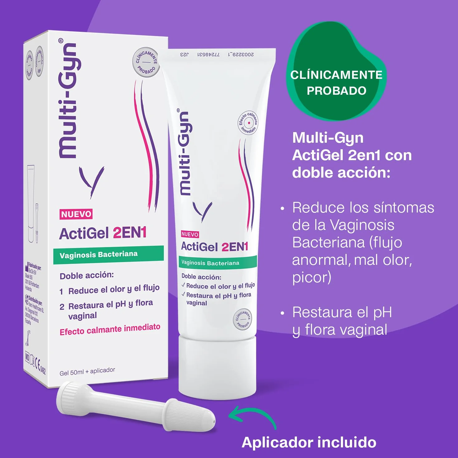Multi-Gyn ActiGel Leczenie 2 w 1 na bakteryjne zapalenie pochwy 50ml aplikator