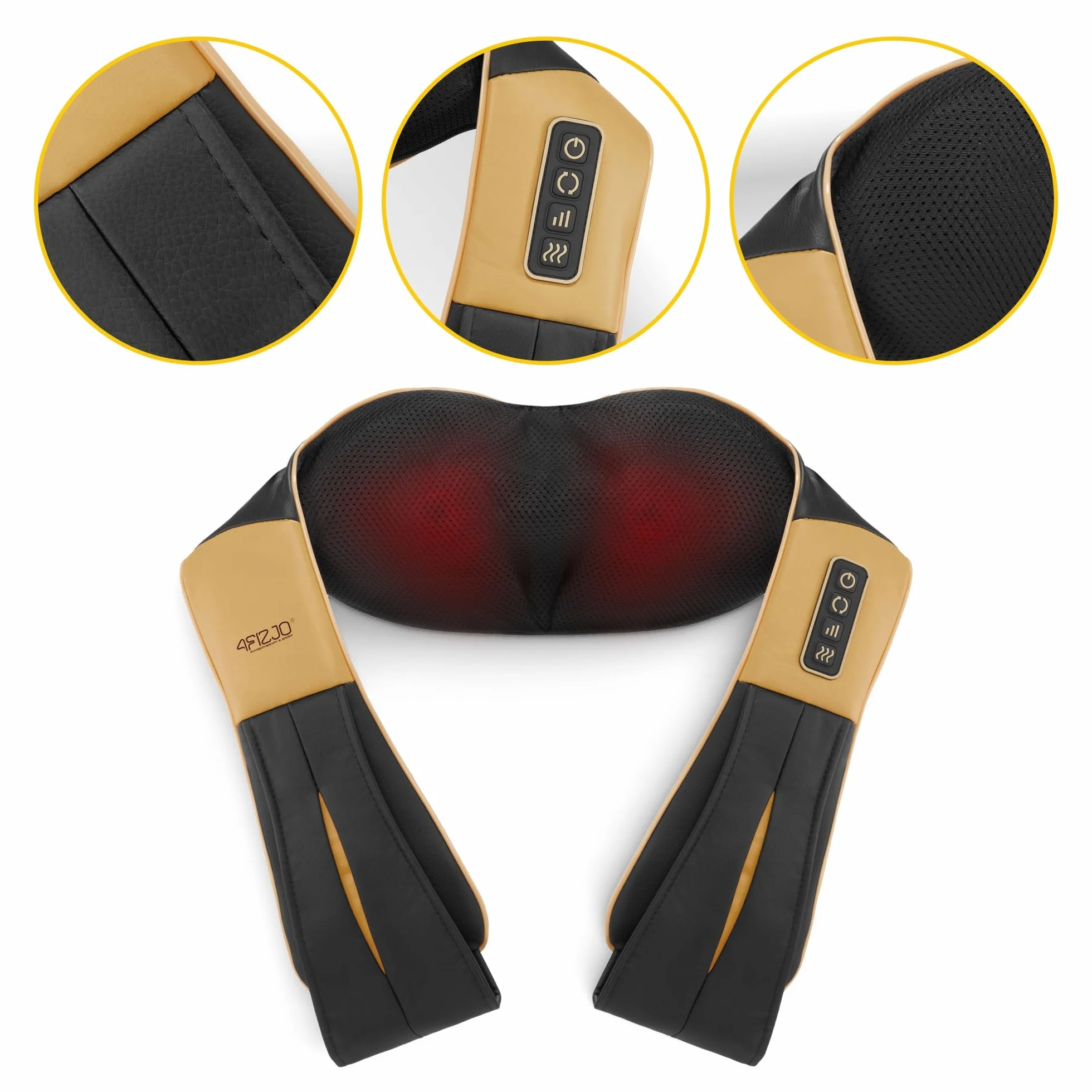 MASAŻER KARKU SHIATSU BEZPRZEWODOWY MASUJĄCY GRZEJĄCY SZYI PLECÓW ULTRA+