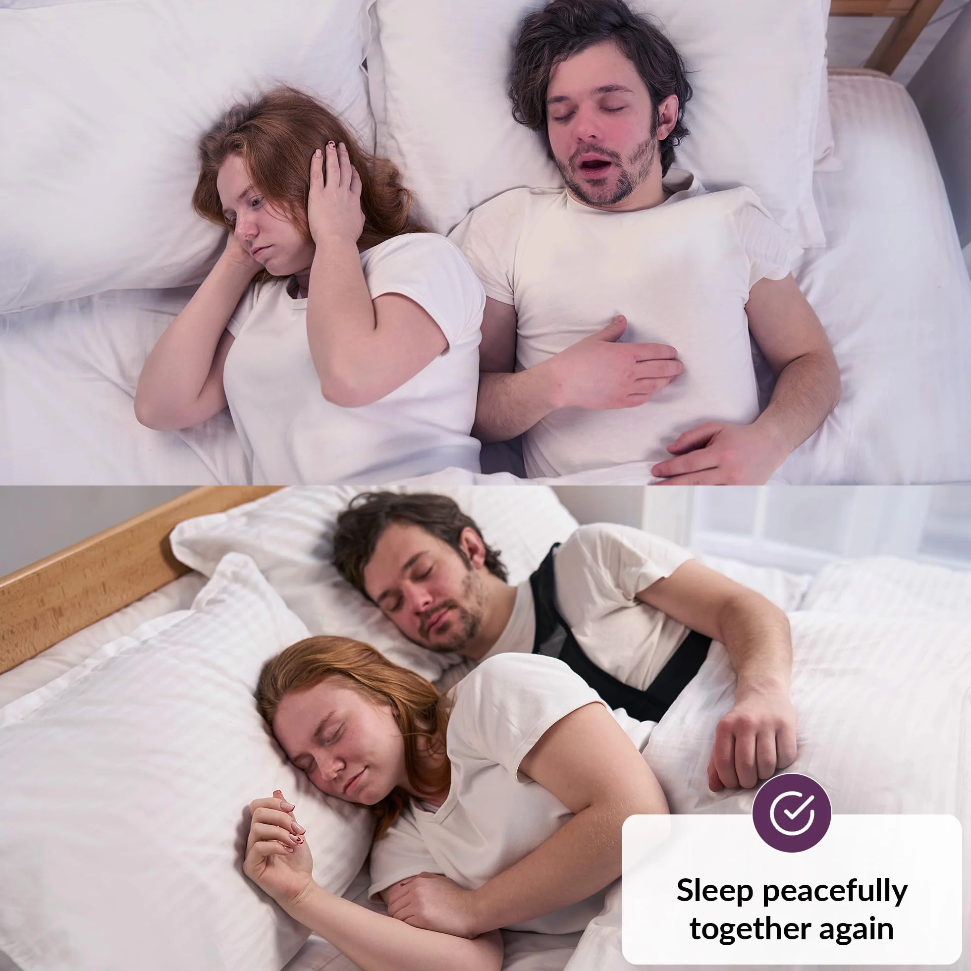 Urządzenie Przeciw Chrapaniu | Urządzenie Do Terapii Bezdechu Sennego | Trener Snu Bocznego Przeciw Chrapaniu | Z Kulką Zapobiegającą Spaniu Na Plecach | Regulowana, Lekka Kamizelka
