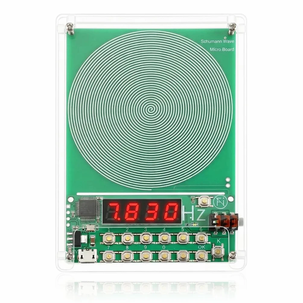 Generator częstotliwości Schumann 7,83 Hz, regulowany od 0,01 Hz do 10000 Hz z akrylową obudową fali sinusoidalnej o bardzo niskiej częstotliwości, łagodzący stres, relaks, medytacja snu Yog