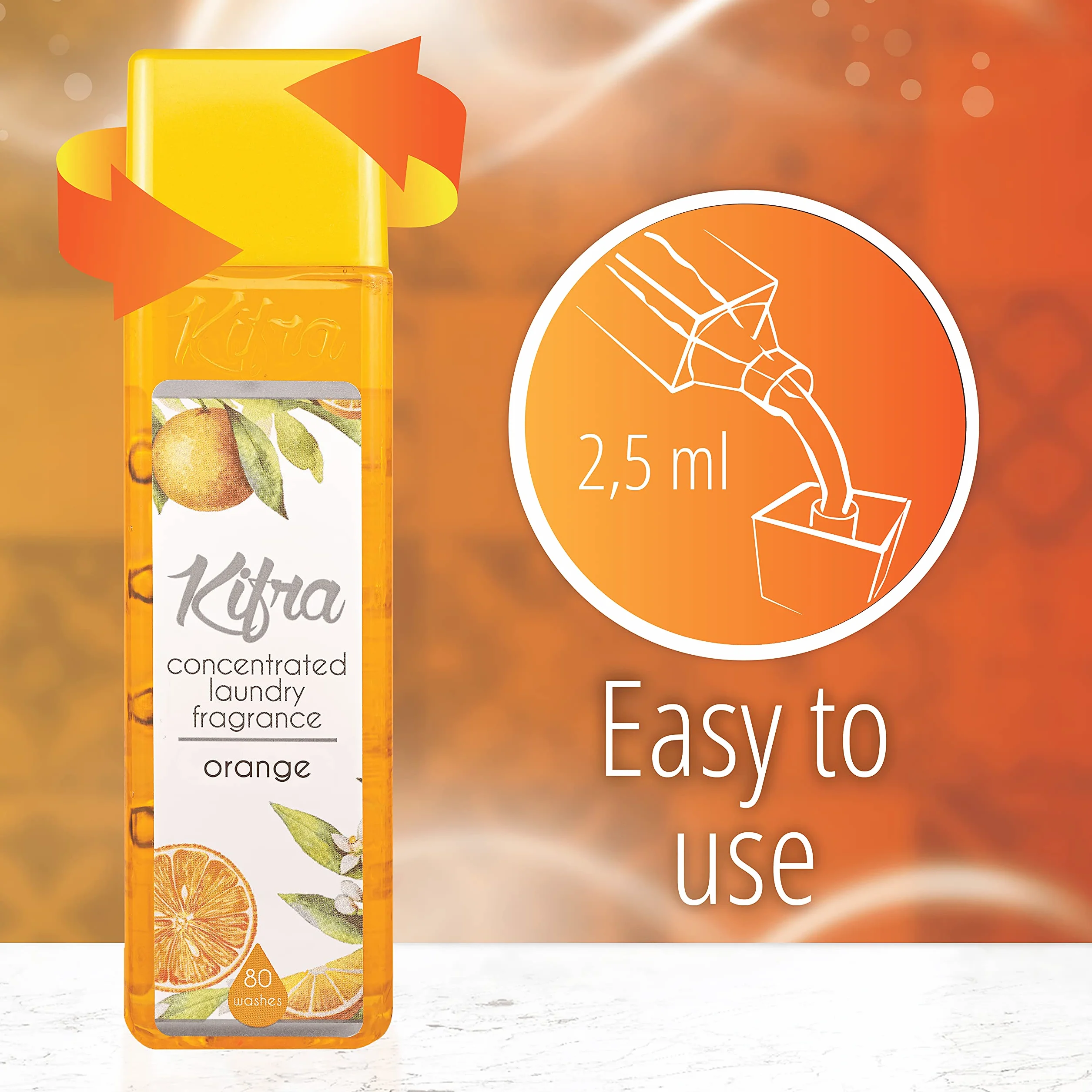 KIFRA Orange Skoncentrowany zapach do prania 200ml na 80 cykli prania
