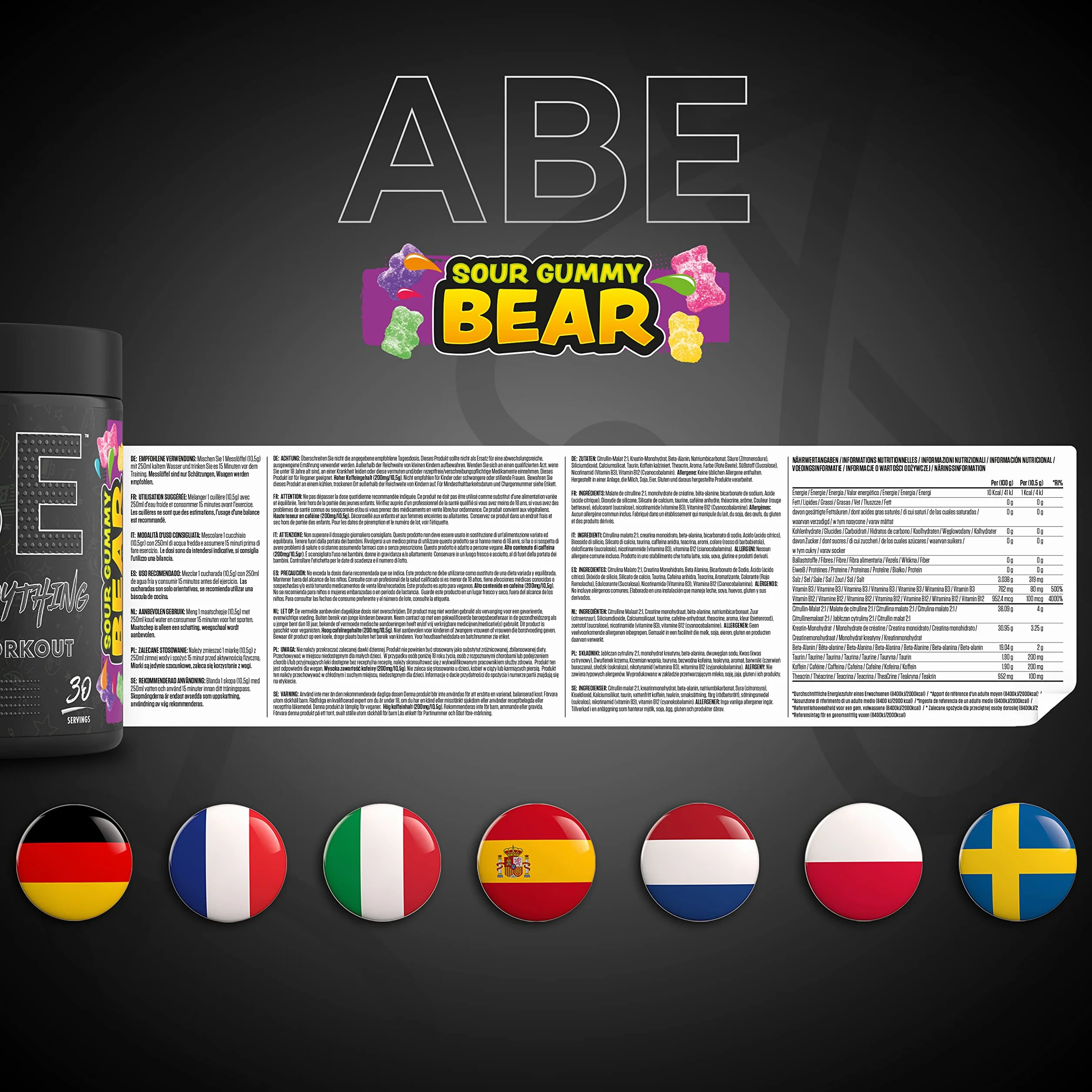 Applied Nutrition A.B.E 315G Orsetto Gommoso Sour