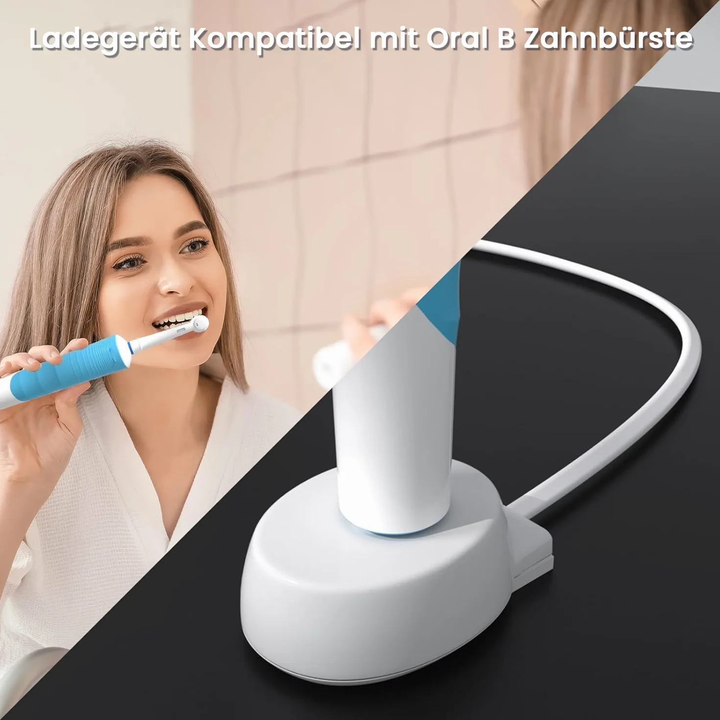 Ładowarka zamienna do Braun Oral-B elektryczna szczoteczka do zębów 3757, stacja ładująca IP67, wodoszczelny USB