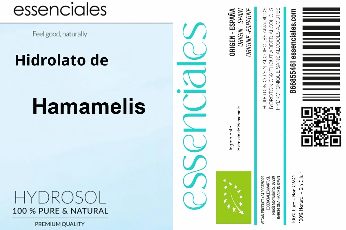 Hamamelis Water – ekologia kwiatowa – 100% czysta i certyfikowana organiczna – 100 ml
