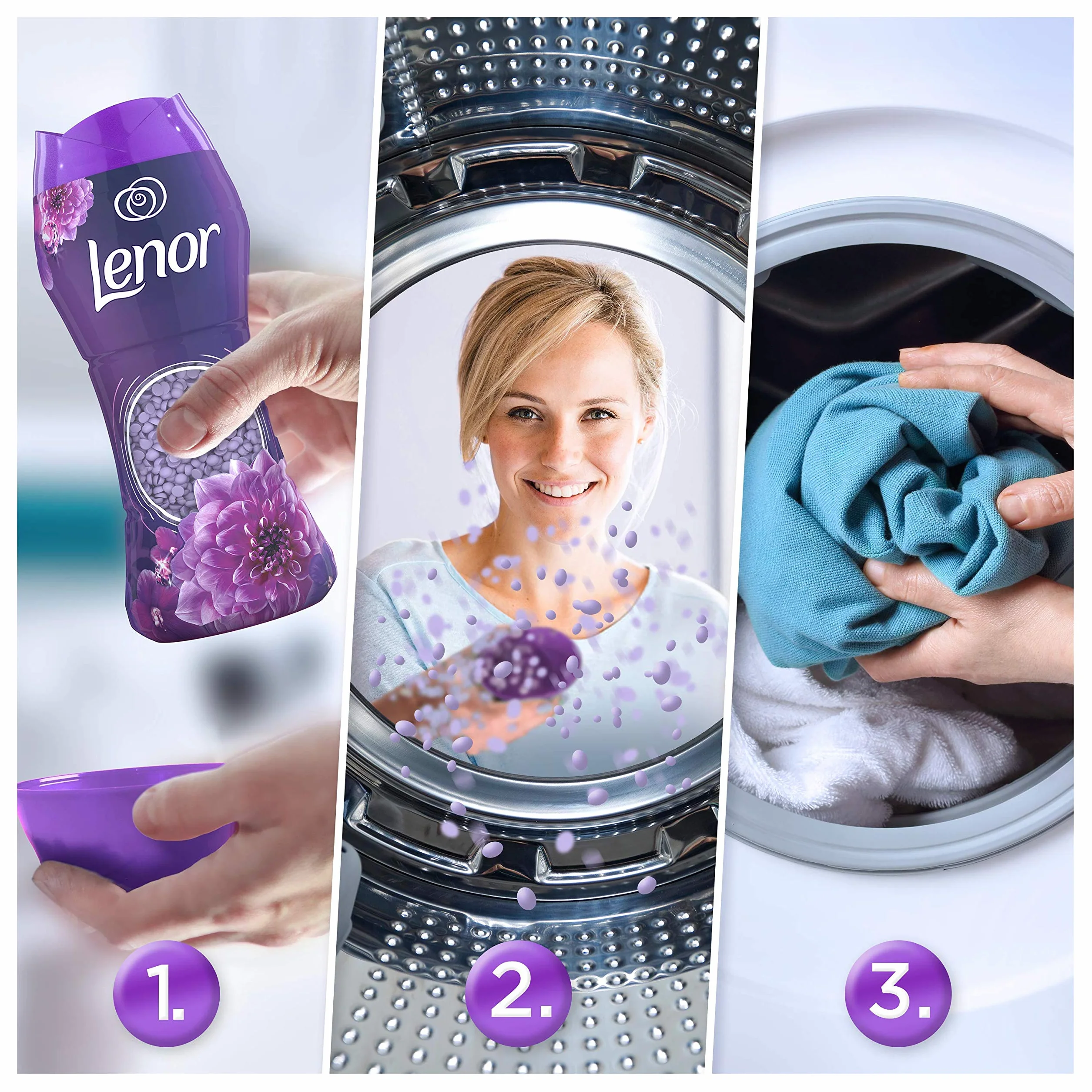 Lenor Perfumy do prania Ametyst Blütentraum 210 g – długo utrzymująca się świeżość Lenor