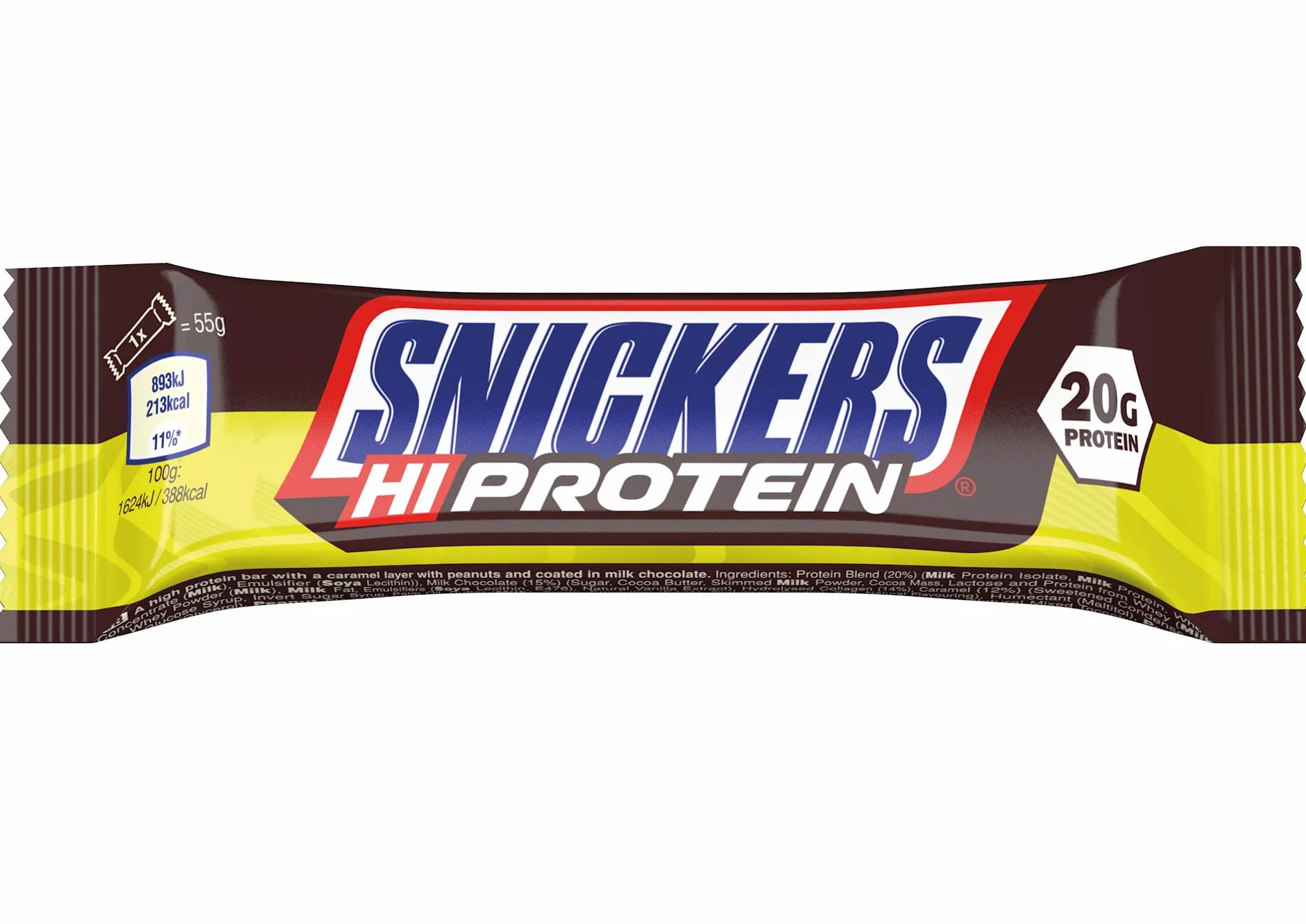 Snickers Batony Hi-Protein z 20g białka - 12 batonów po 55g