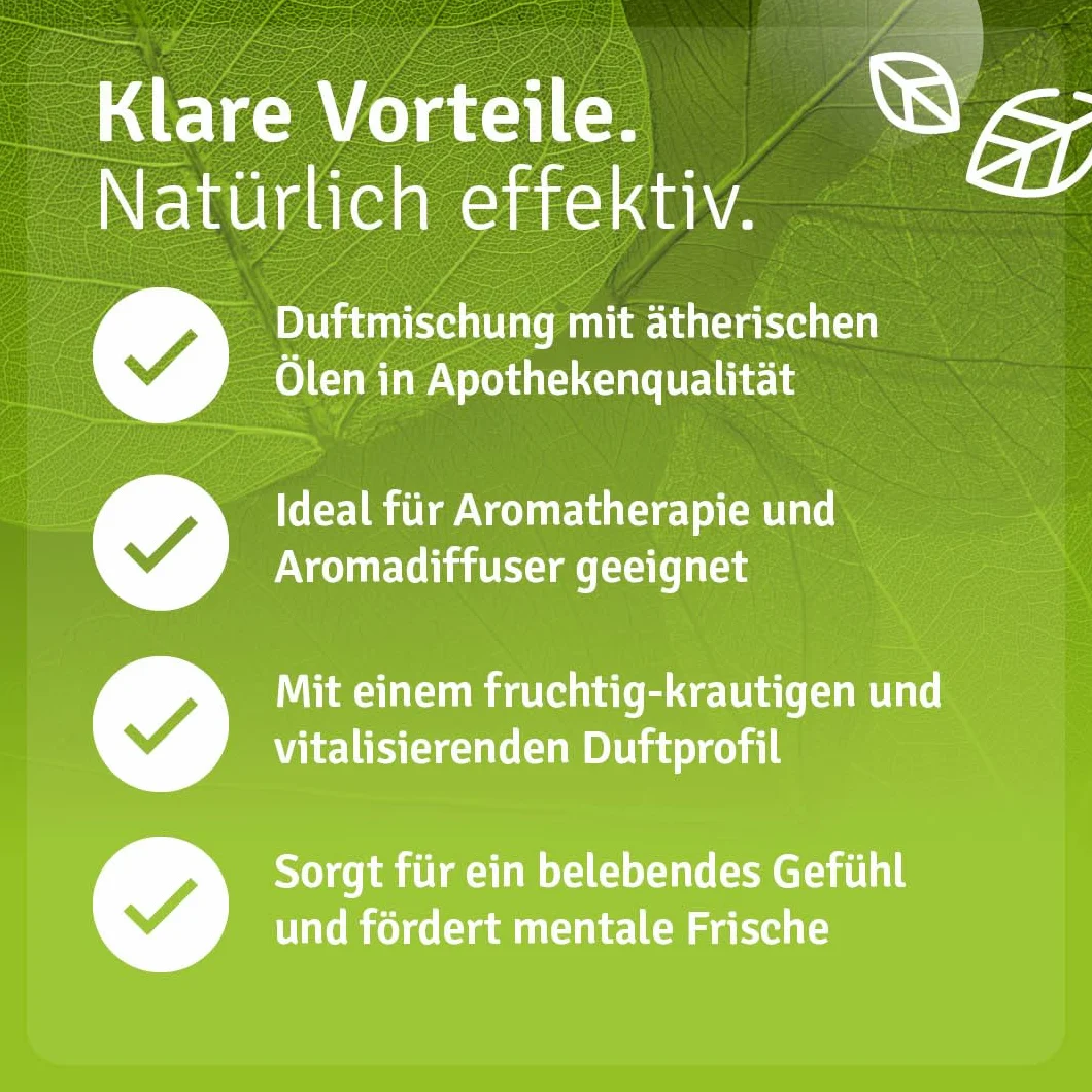 Casida® Mieszanka Koncentracji i Fokus - z olejków eterycznych naturalnych - grejpfrutowego, rozmarynowego, eukaliptusowego, cytrynowego i bergamotkowego - dla lepszej koncentracji - jakość apteczna - 5 ml