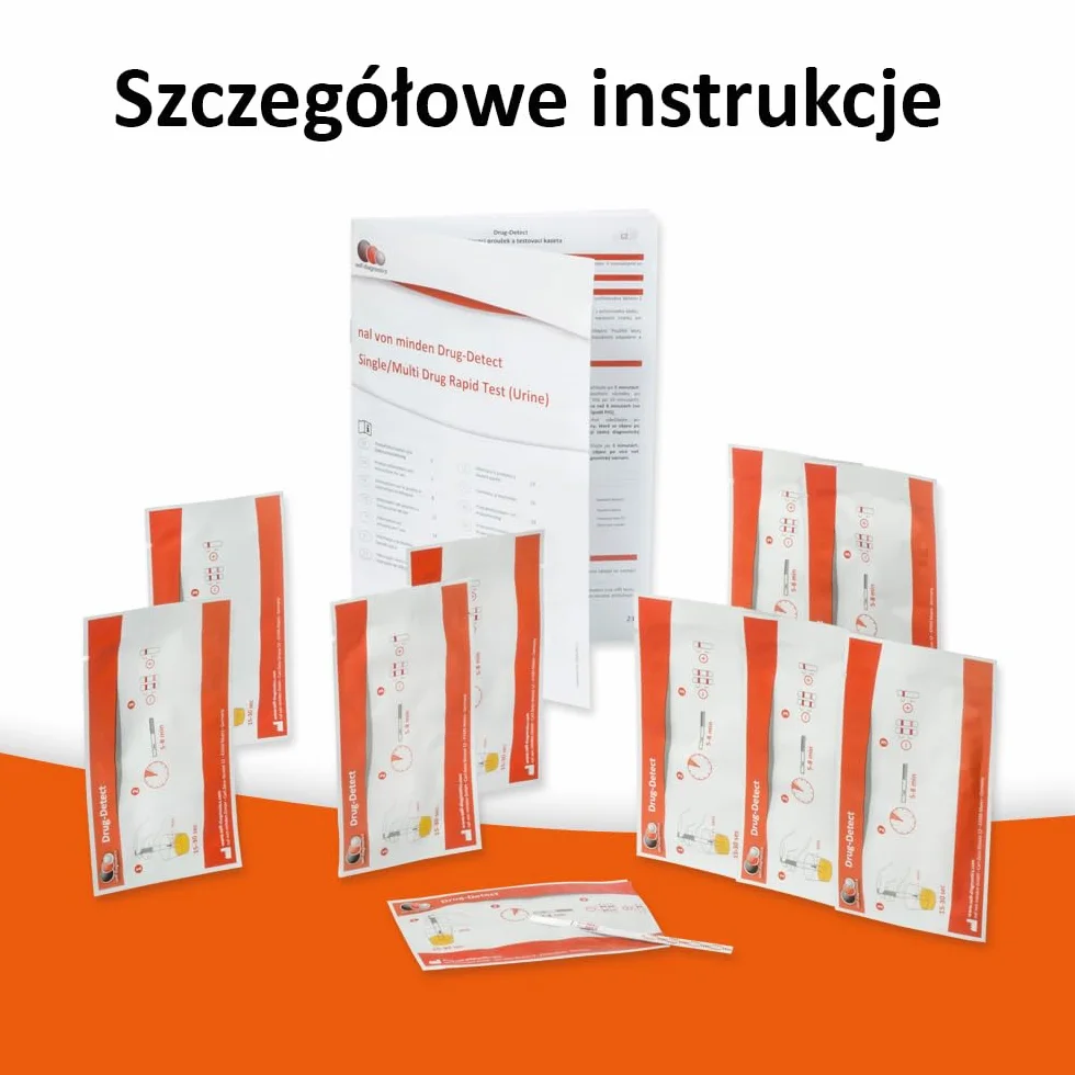 Szybki test narkotykowy Cannabis THC 25 ng/ml 5 pasków testowych test moczu
