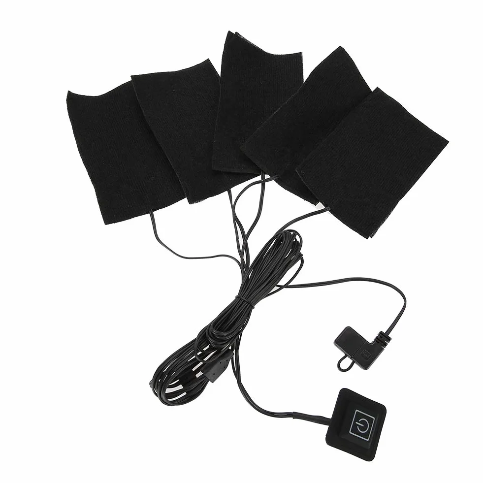 Elektryczna mata grzewcza na USB, 5 przenośnych, wodoszczelnych, składanych podkładek grzewczych, regulowana temperatura, element grzejny, narzędzie do podgrzewania