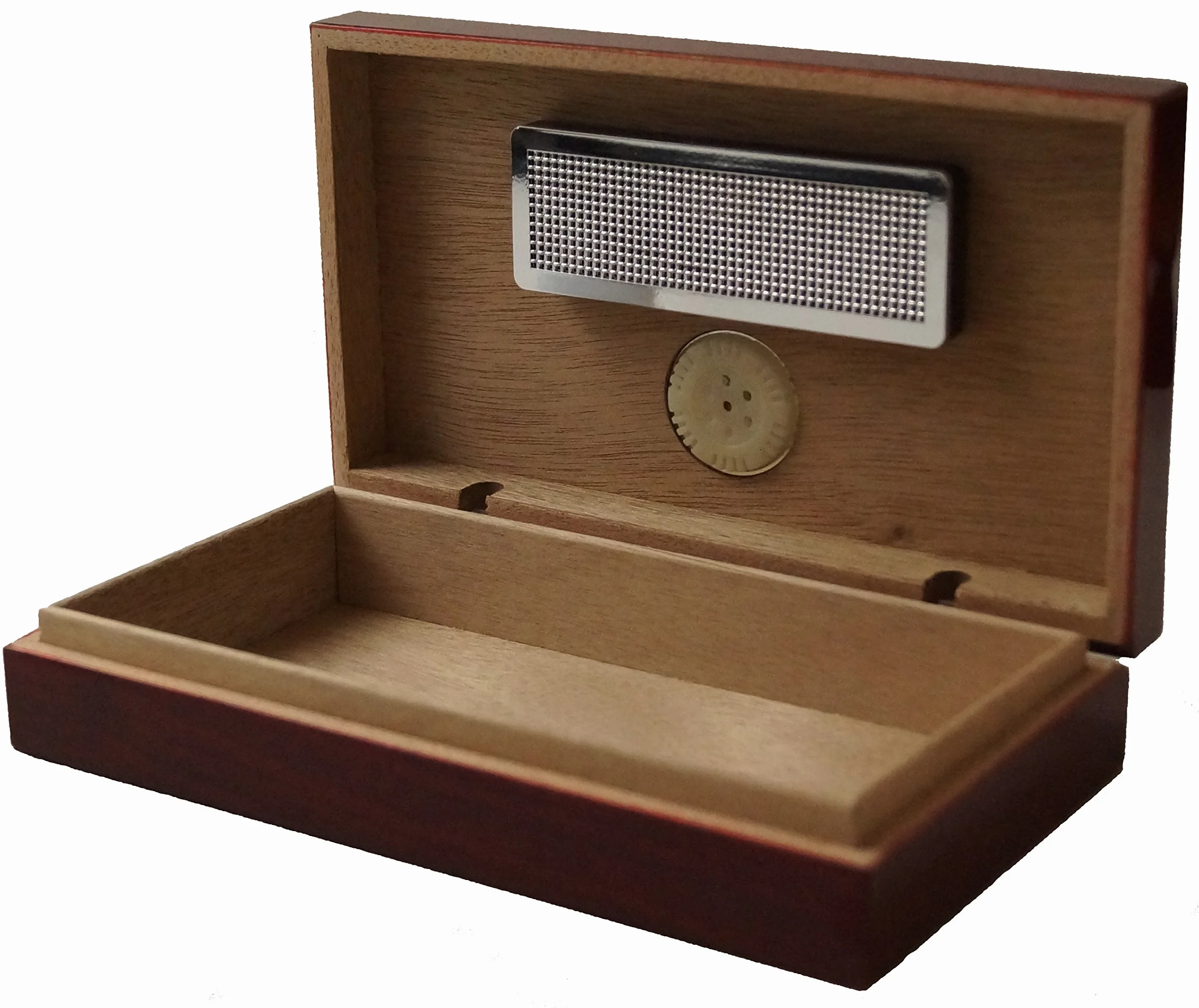 GERMANUS Mini humidor do cygar na podróż, kanapę lub taras w kolorze brązowym z drewnem cedrowym