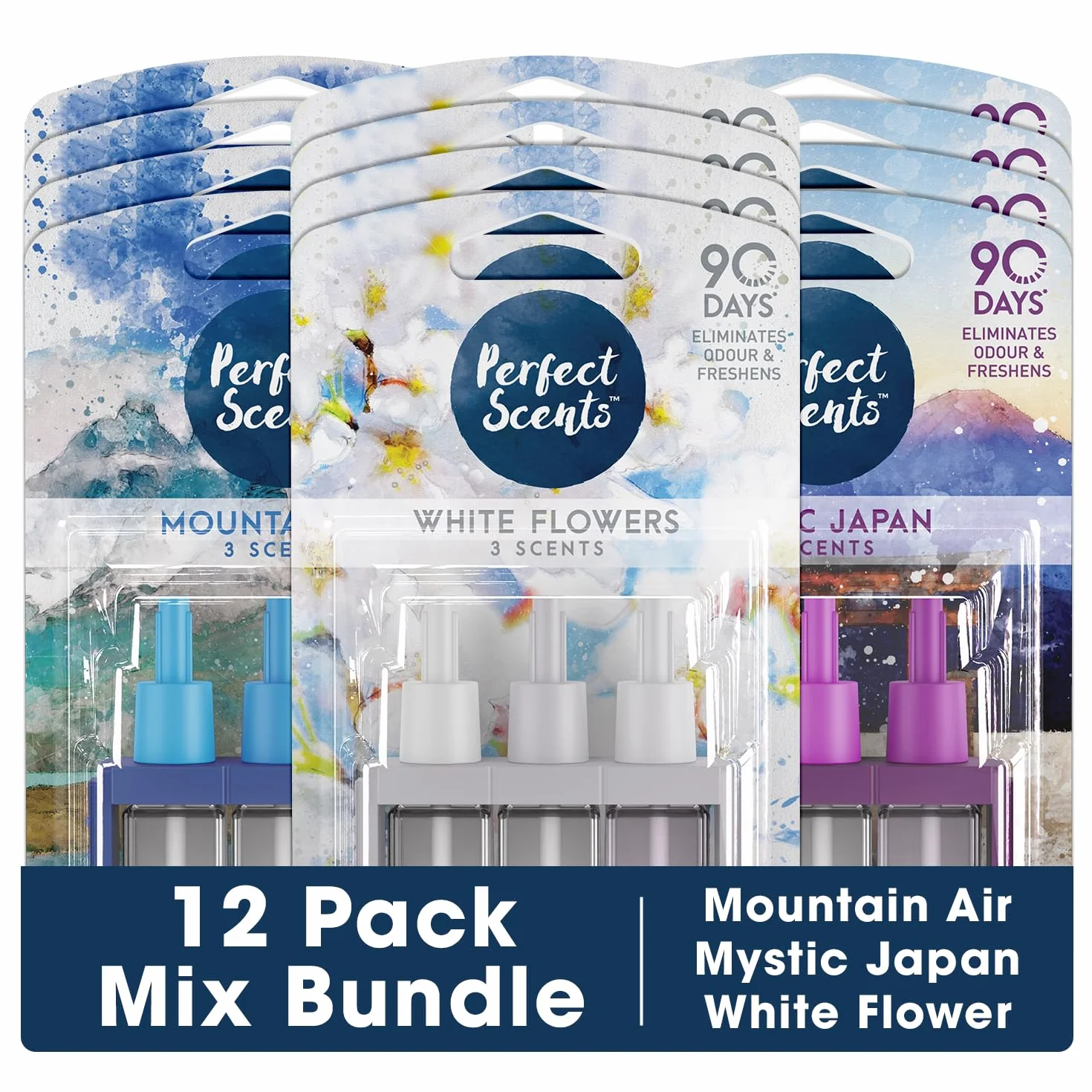 Perfect Scents odświeżacz powietrza 12 x 3 zapachów kompatybilny z 3volution