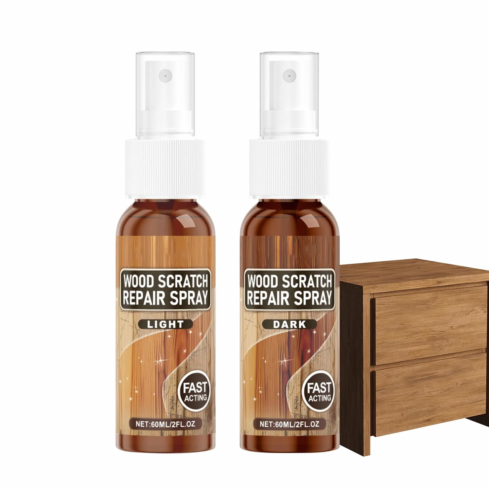 Wood Scratch Repair, Instant Fix Scratch Remover Spray, Floor Polish And Restorer, Perfect For Furniture With Natural Shine And Protective Layer For Home Surfaces, Easy Spray Design