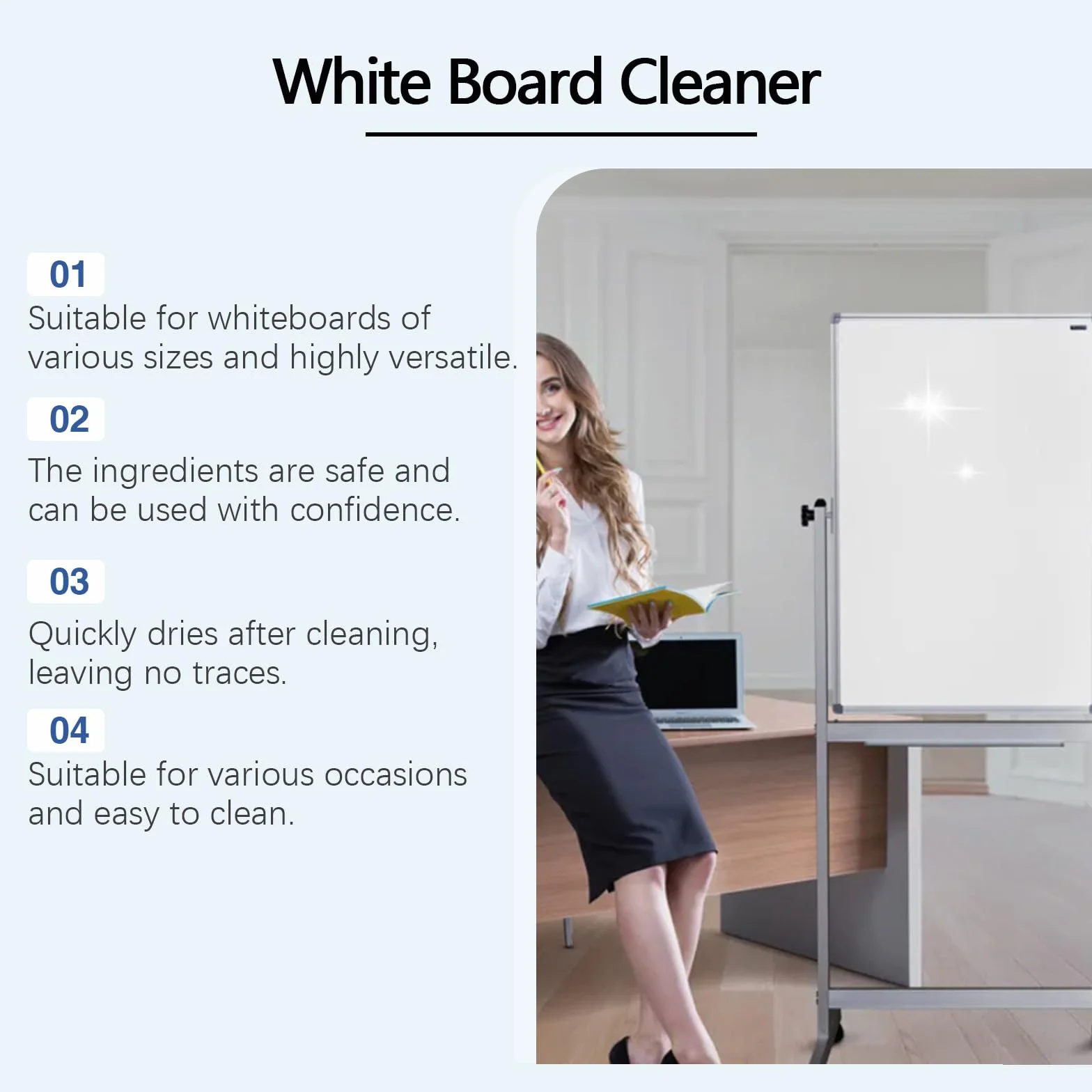 Biały płyn do czyszczenia tablic, Whiteboard Cleaner