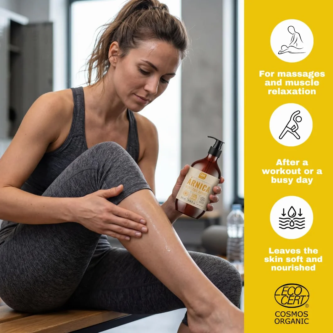 QKnatur ARNICA - Macerowany olejek z arniki Montana 100% czysty - BIO - Organiczny - Roślinny - 250 ml