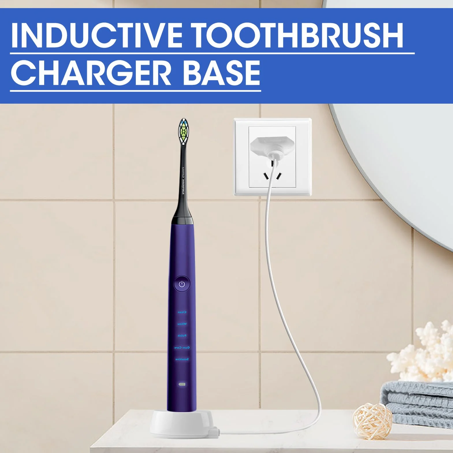 Elektryczna ładowarka do szczoteczek do zębów Oral B Braun Model 3757, zamiennik Pro 3, 2, 1, 600 700 1000 2000 2900 3000 3900, Vitality Genius Smart IO Series 6 Ładowanie podróżne