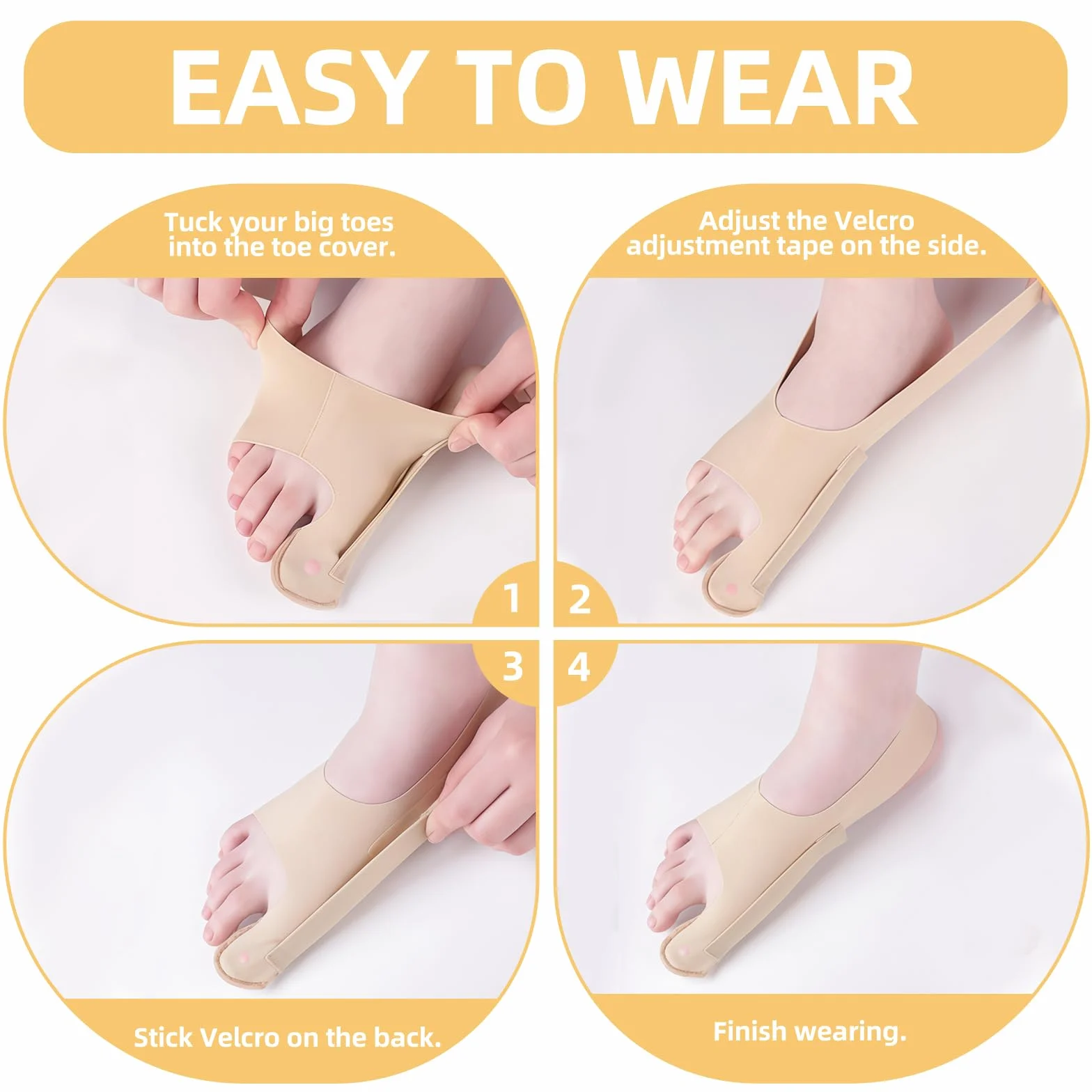 Ortopedyczna opaska korekcyjna na hallux valgus Bunion Sleeve rozmiar M na prawą stopę