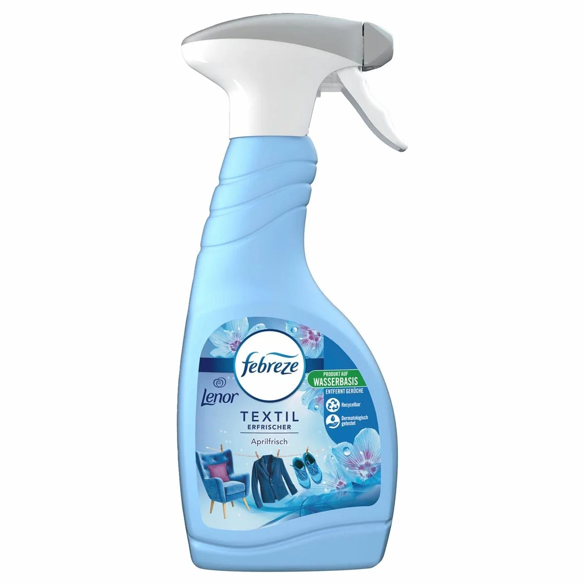 Febreze Lenor Aprilfrisch spray do tekstyliów, usuwa zapachy i pozostawia świeży zapach, 500 ml