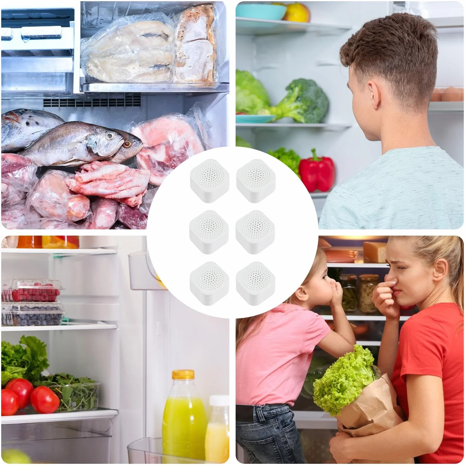 Fridge Deodorizer Odor Remover Kitchen Accessories Refrigerator Device Air Purifying 1.45 x 0.98 Inch