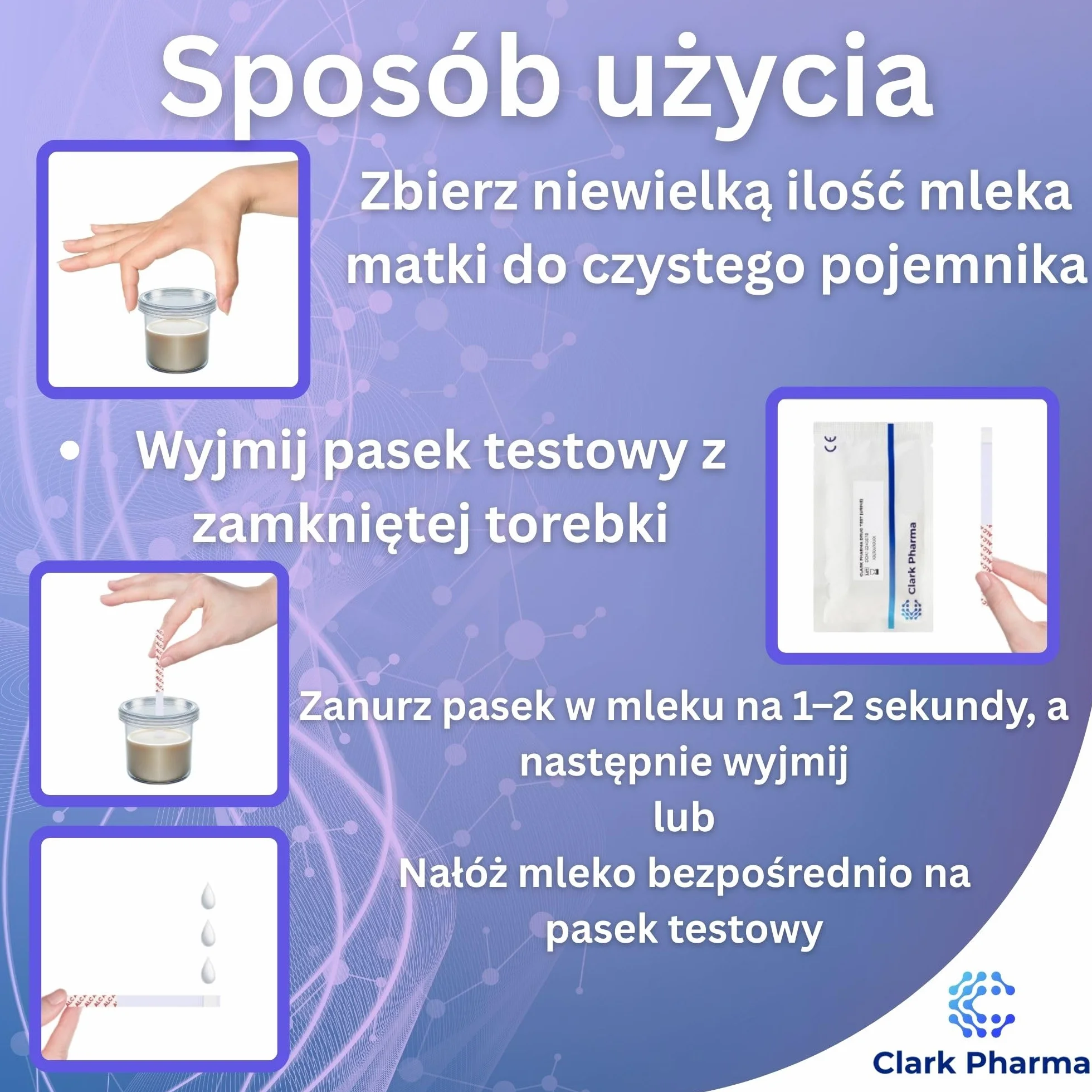 Paski testowe do wykrywania alkoholu w mleku matki, 20 sztuk