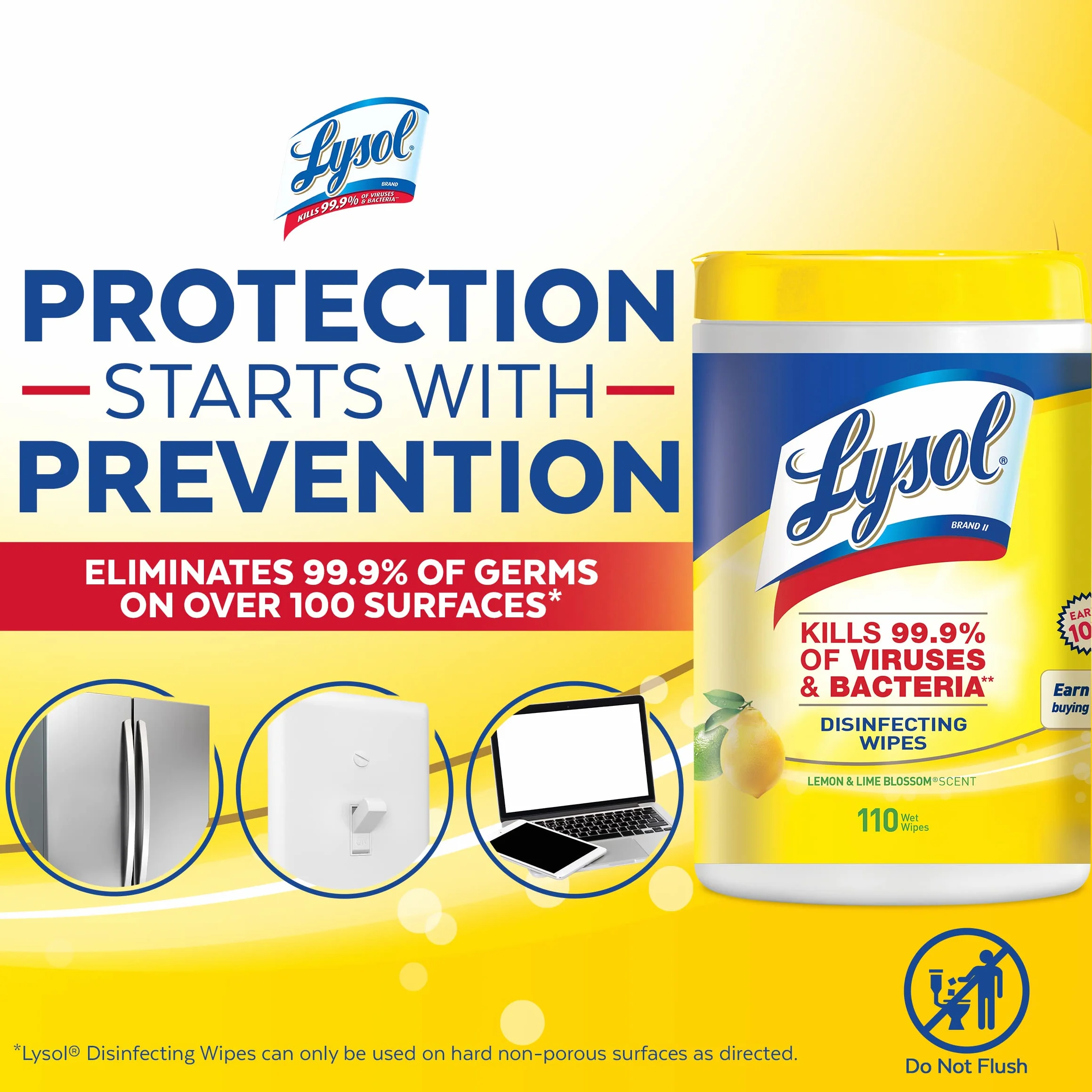 Lysol Disinfecting Wipes Lemon & Lime Blossom 80ct
