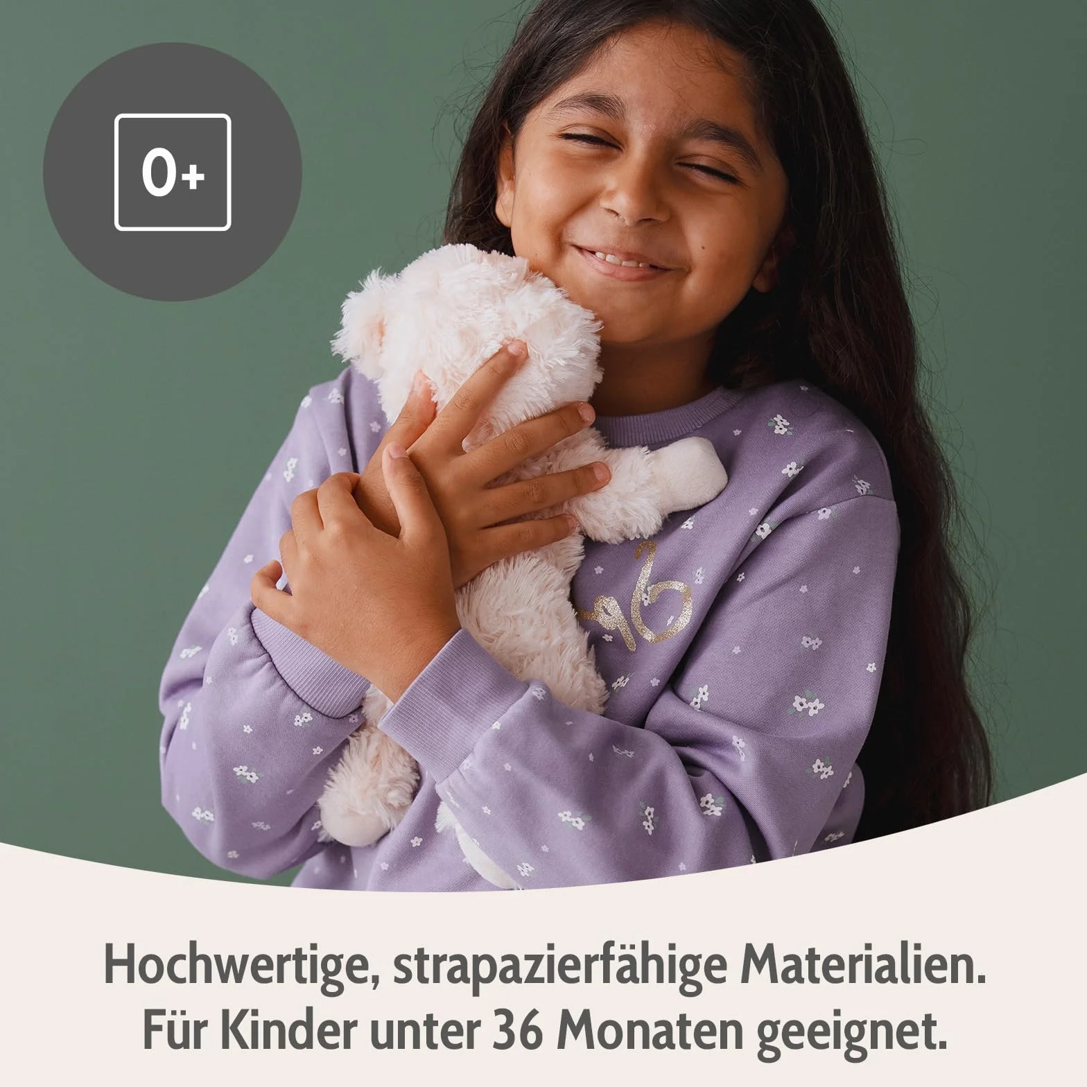 Habibi Pluszowa poduszka rozgrzewaj?ca/pluszak dla dzieci i doros?ych 1628 mi? le??cy z wype?nieniem prosa, przytulanka ciep?a do podgrzewania w kuchence mikrofalowej/piekarniku, idealna równie? dla