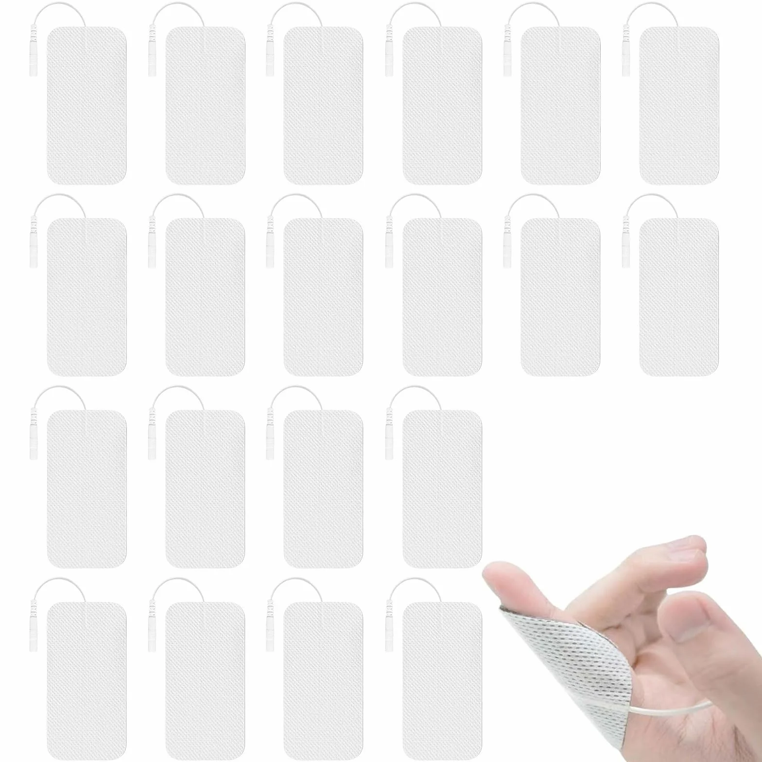 Podkładki do elektrod TENS 4x8 cm 20 sztuk samoprzylepne wielokrotnego użytku