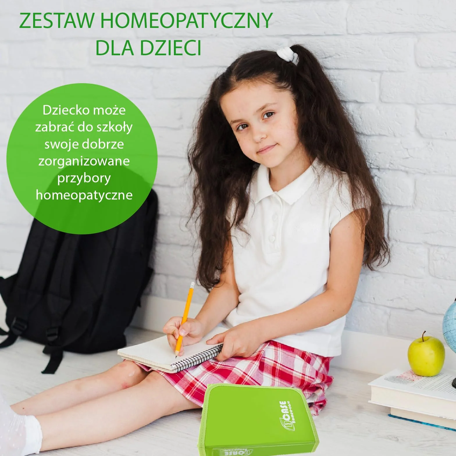 HOMEO-Case | Etui Homeopatyczne z 40 Przestrzeniami na Fiolki Boiron o Pojemności 4 Grama | Nie Zawiera Fiolków | Zielony Limonkowy