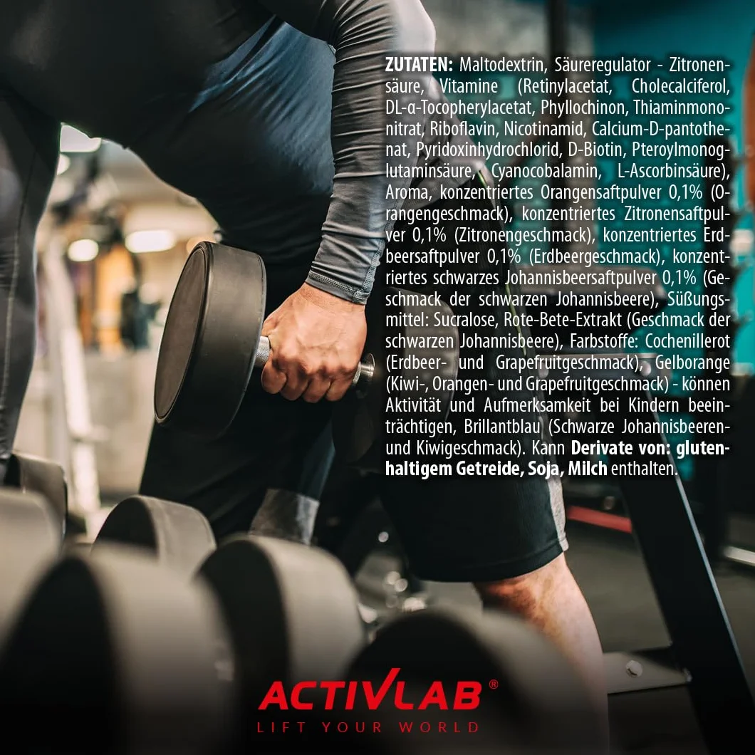 Activlab CarboMax Energy Power – Odżywka Węglowodanowa dla Sportowców – Dodatkowa Porcja Energii Podczas Treningu – Węglowodany na Masę – Gainer (Cytryna, 1000g)