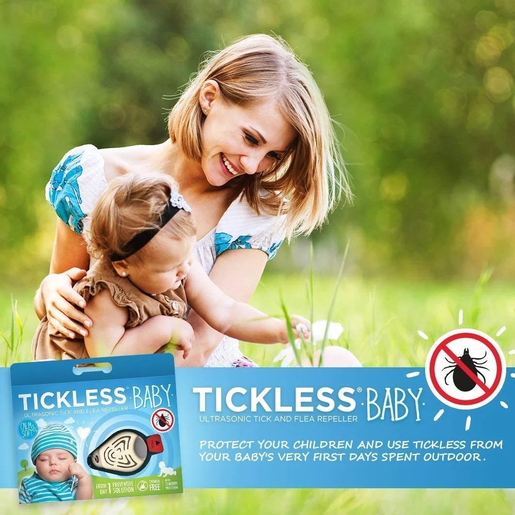 Tickless Baby - ultradźwiękowa ochrona przed kleszczami i pchłami dla dzieci - różowa