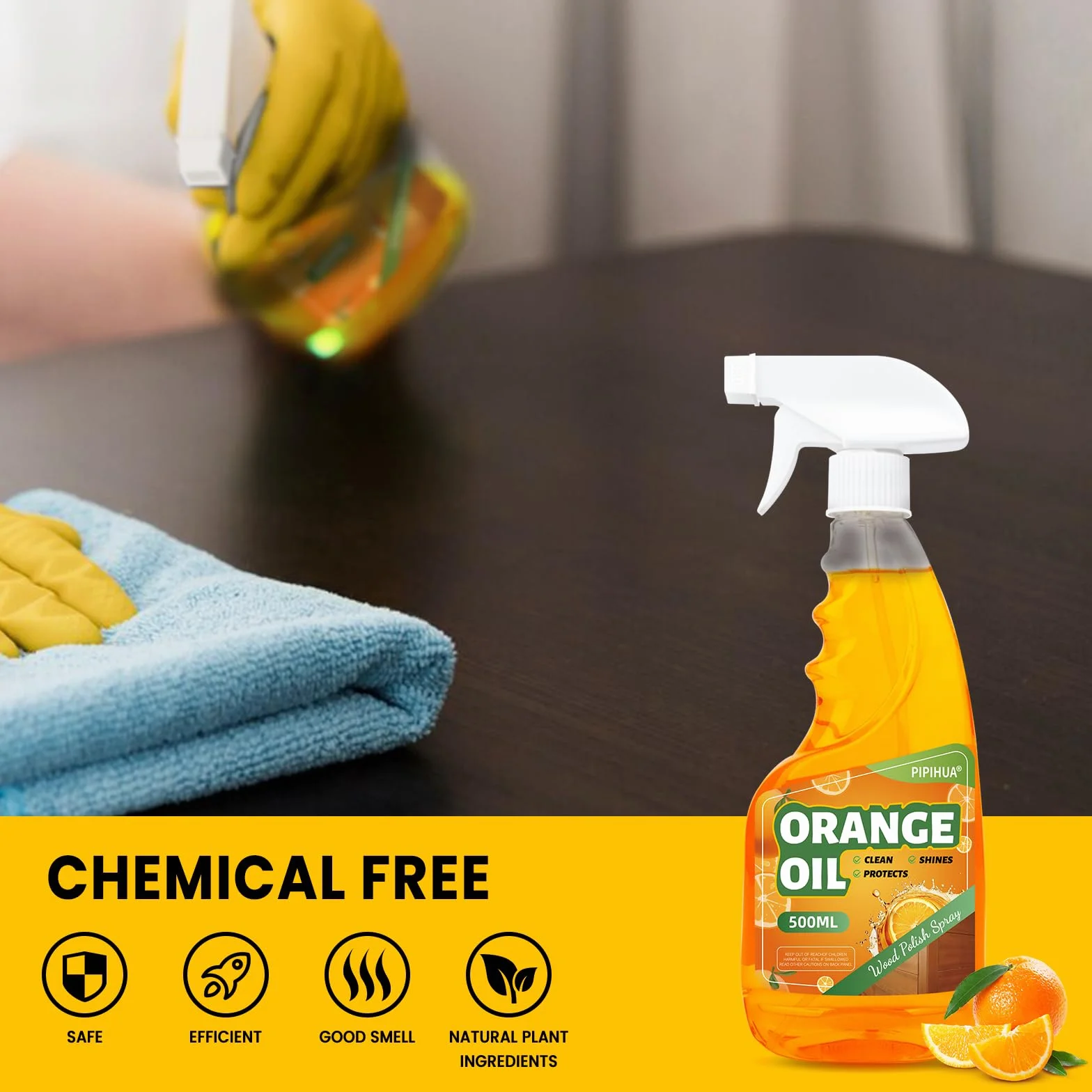 PIPIHUA Olej do drewna w sprayu 500ML nabłyszcza i chroni