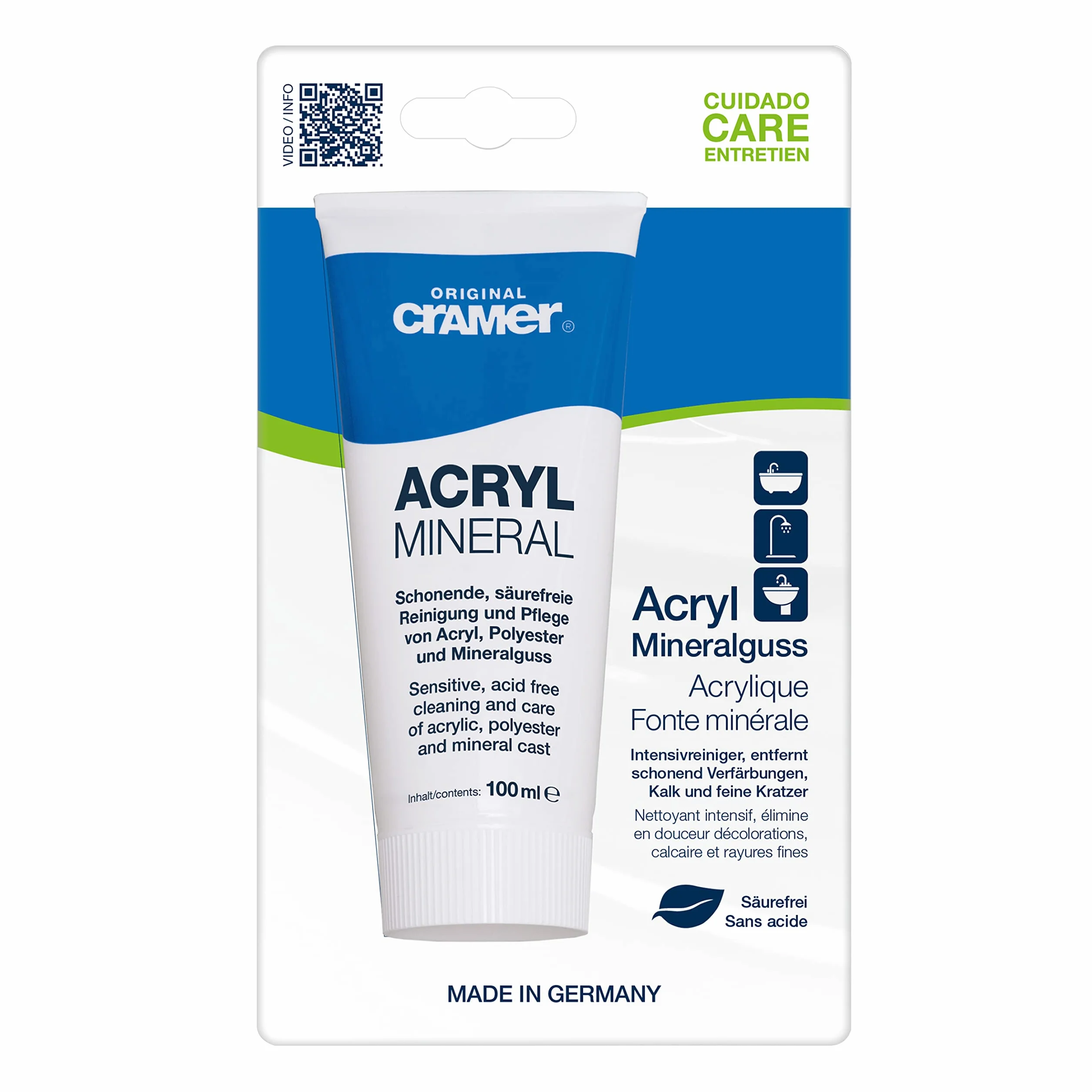 Cramer Acryl Mineral 30200 Pasta Polerska, Biały, 100 ml