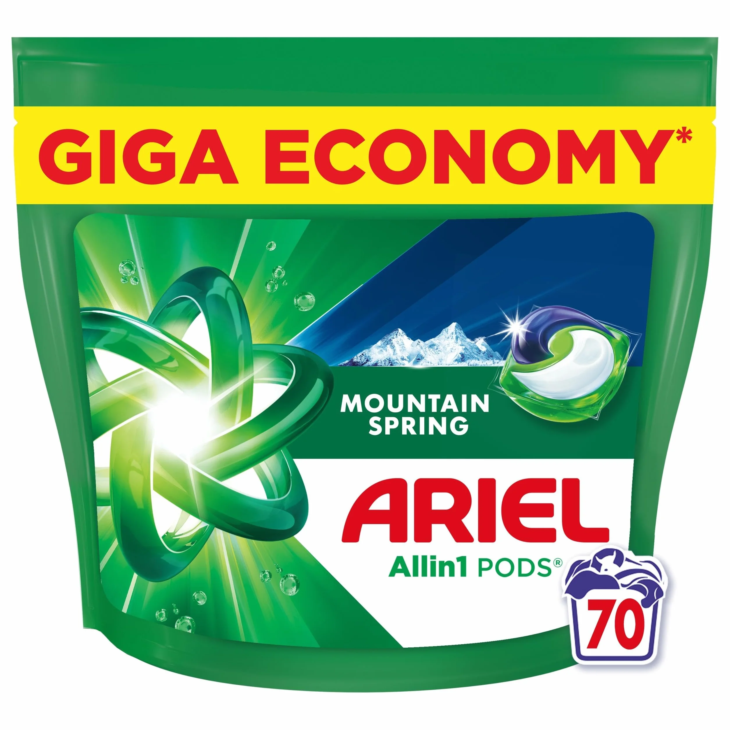 Ariel Mountain Spring Kapsułki do prania All-in-1 Pods 70 sztuk